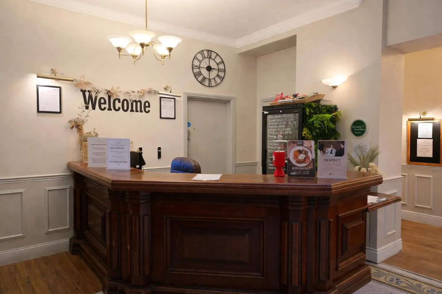 Lobby or reception in The County Hotel