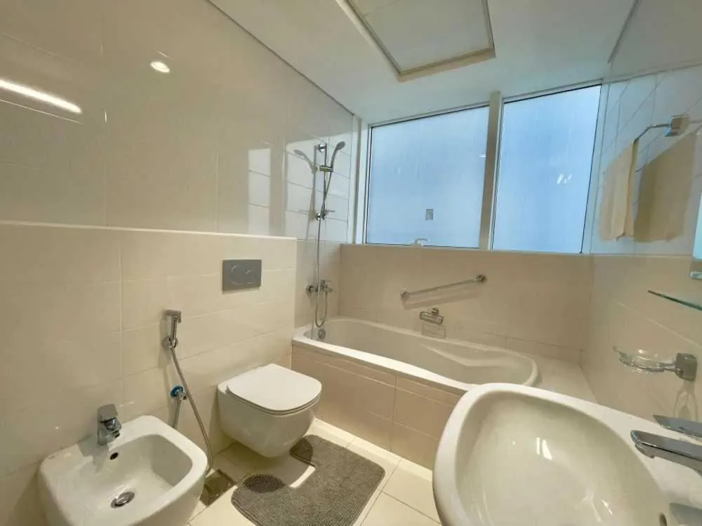 Bathroom in City View Furnished Apartment in Palette Tower in Tourist Club Area