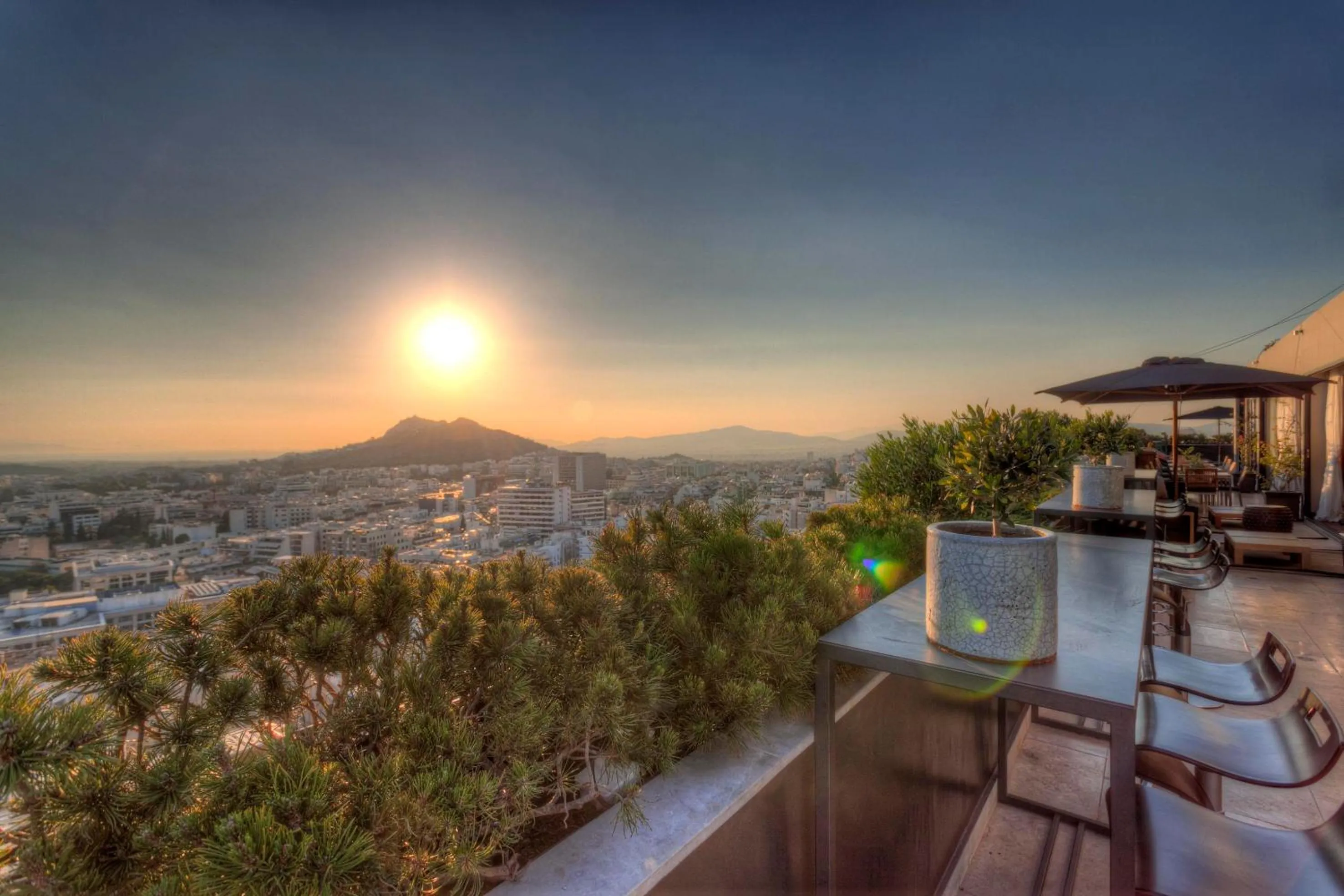 Sunset in President Hotel Athens