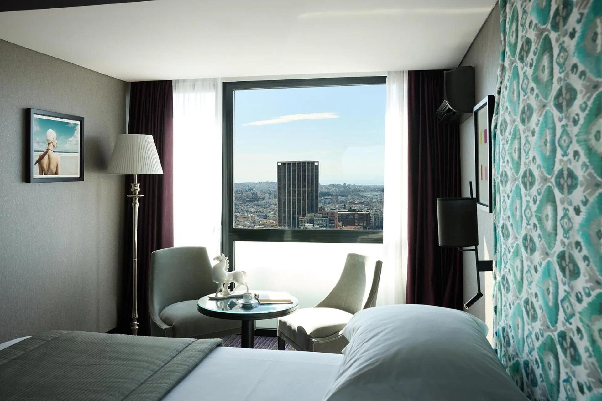 Seating area, Bed in President Hotel Athens