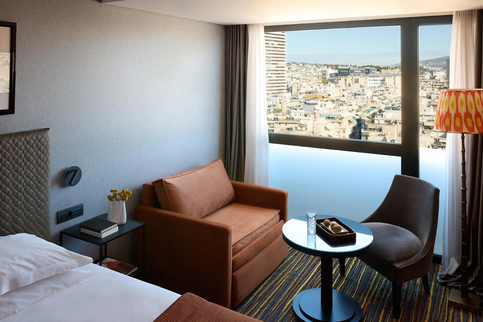 Seating area, Bed in President Hotel Athens