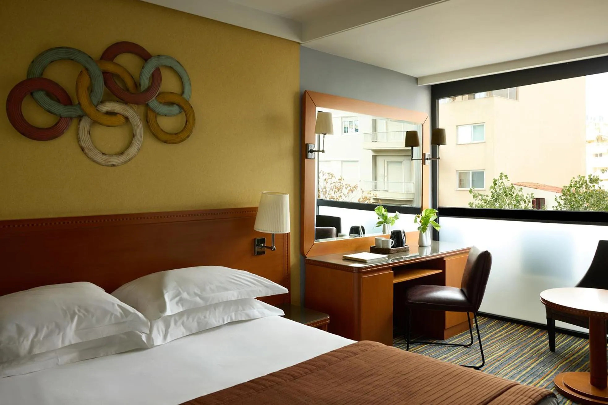 View (from property/room), Bed in President Hotel Athens