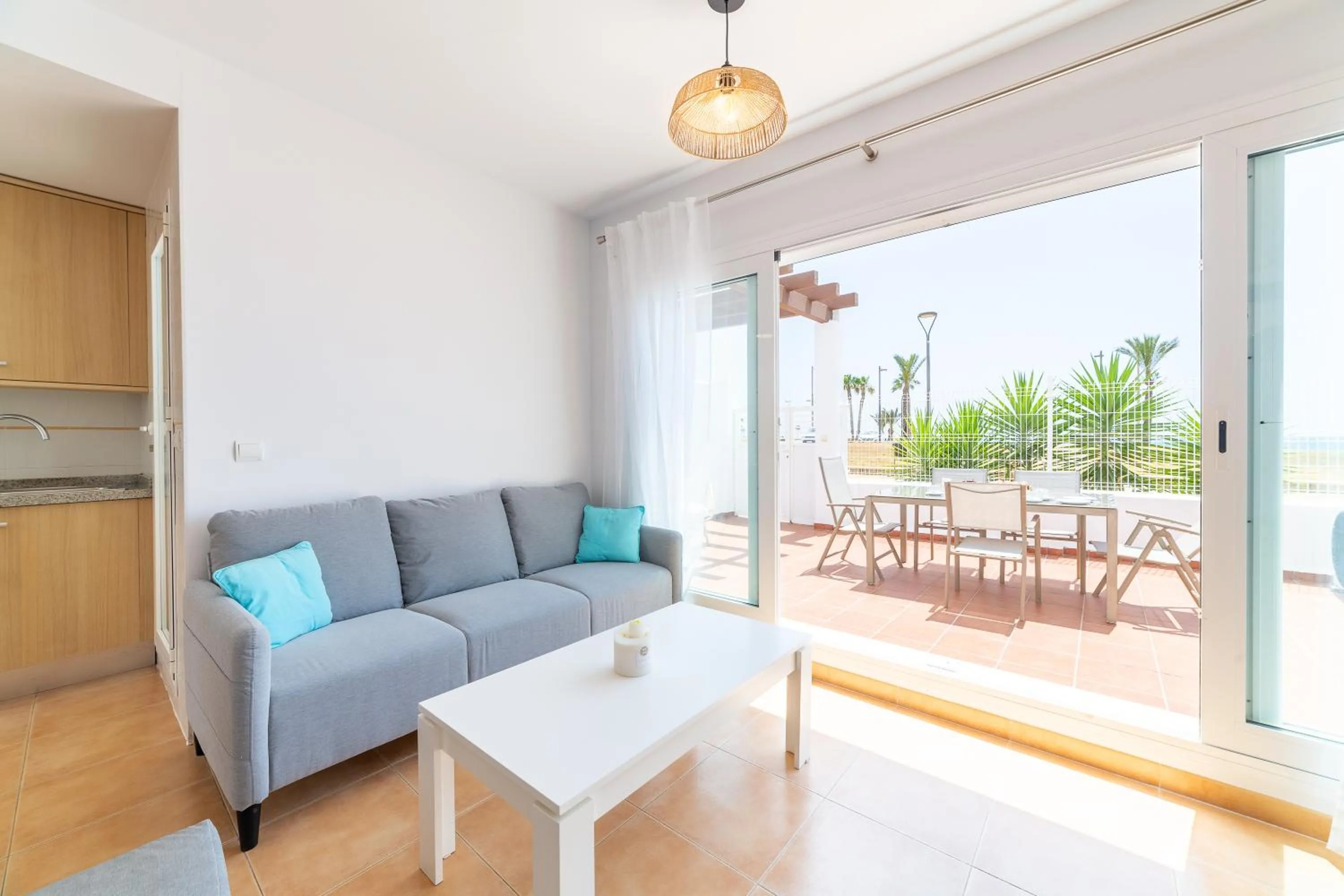 Living room in AlmeriaSuite Mojacar Breeze Apartments
