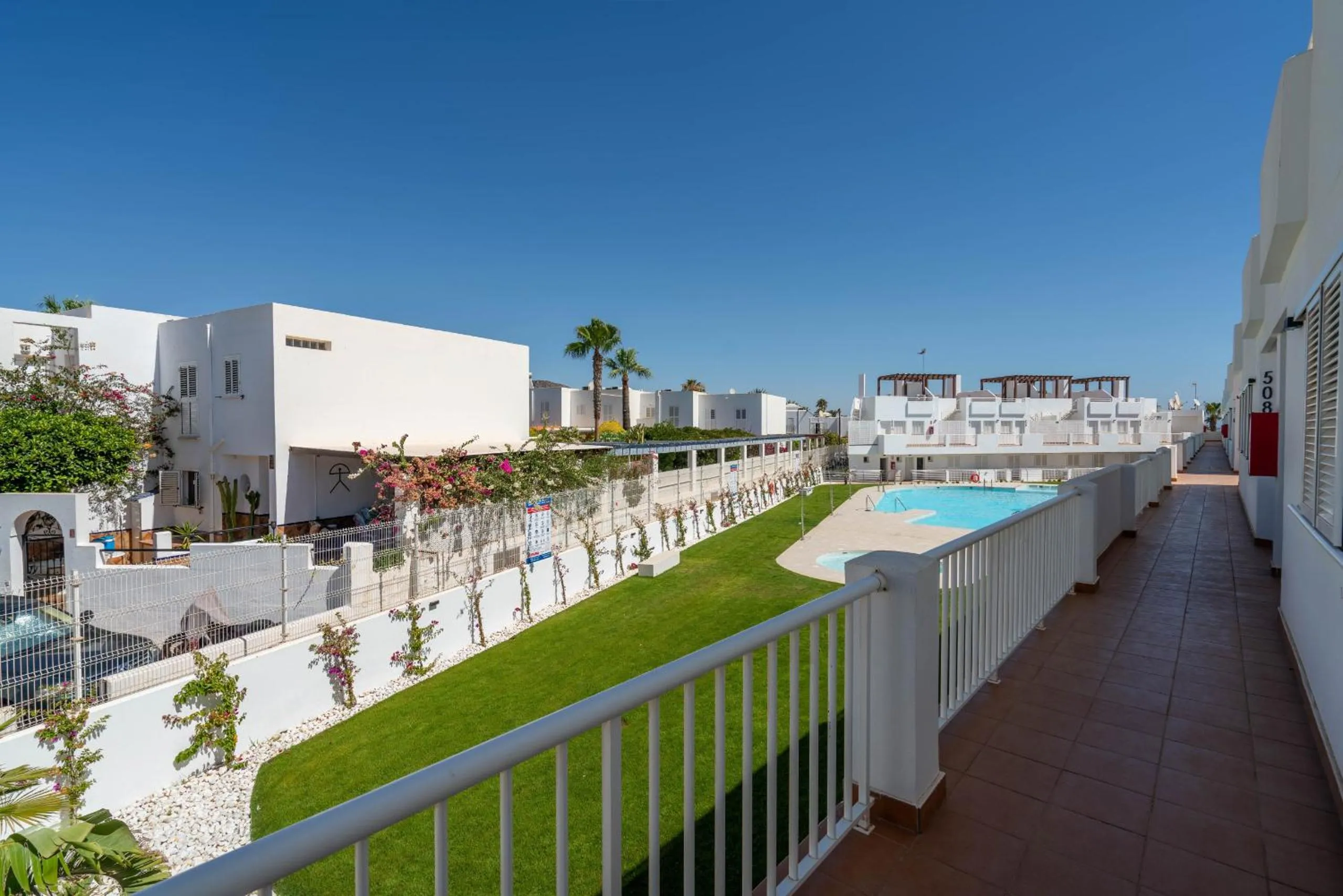 Pool view in AlmeriaSuite Mojacar Breeze Apartments