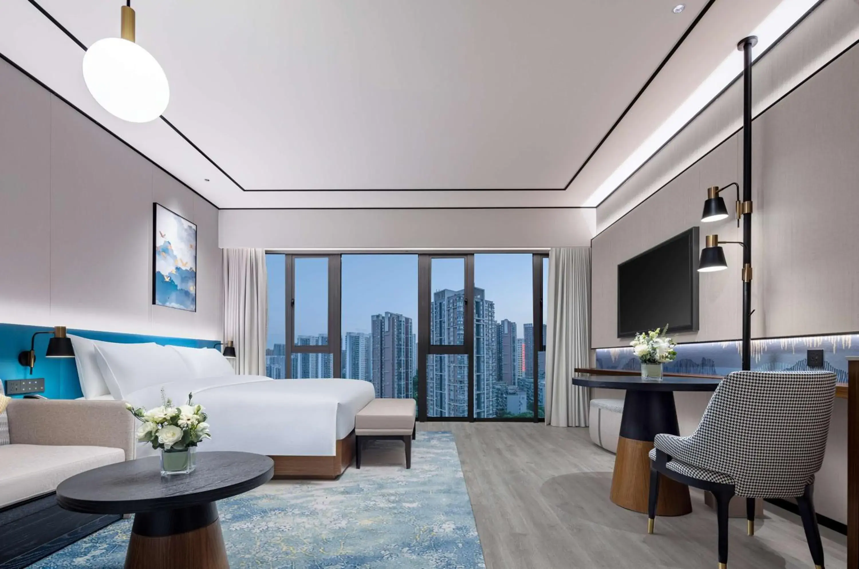 Deluxe King Room with Sofa Bed in Hilton Garden Inn Yichang Yiling Deluxe King Room with Sofa Bed in Hilton Garden Inn Yichang Yiling