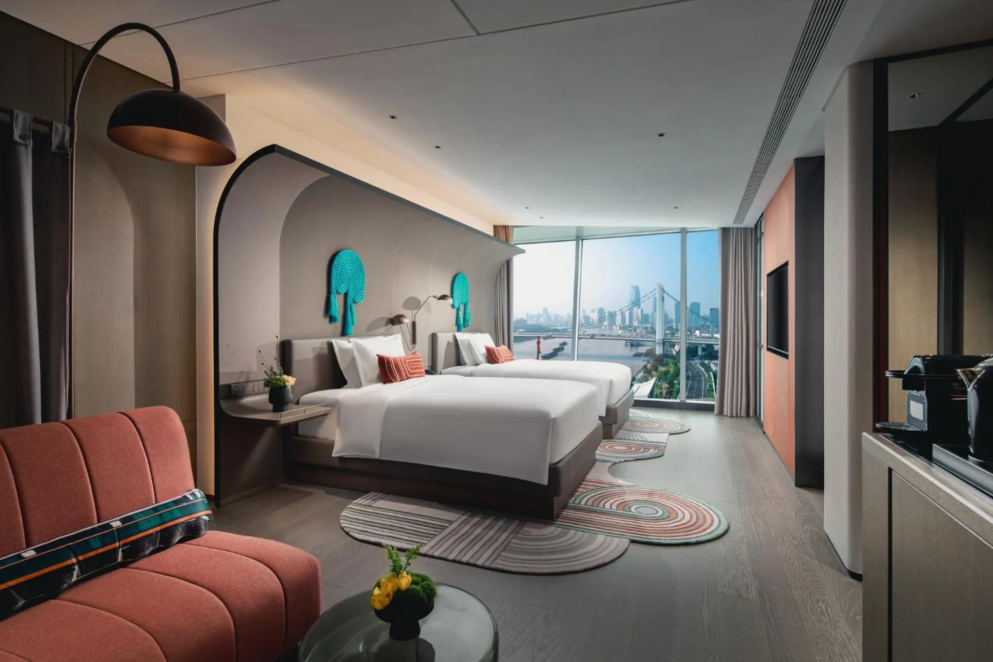 Photo of the whole room, Bed in Hotel Indigo Ningbo Riverside by IHG