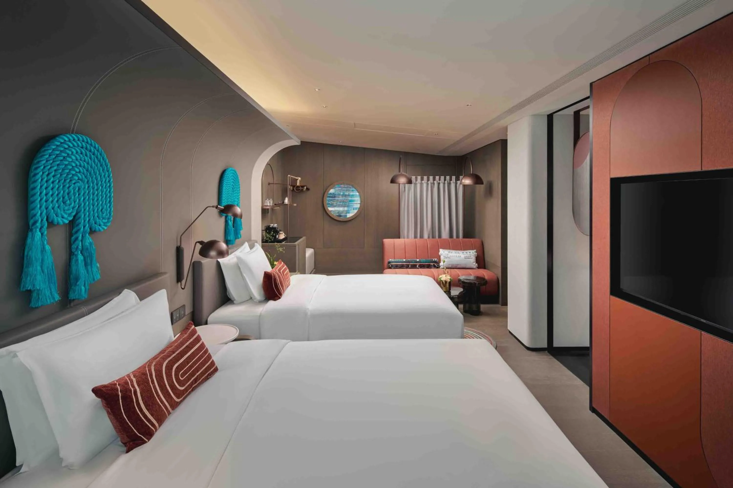 Bed in Hotel Indigo Ningbo Riverside by IHG