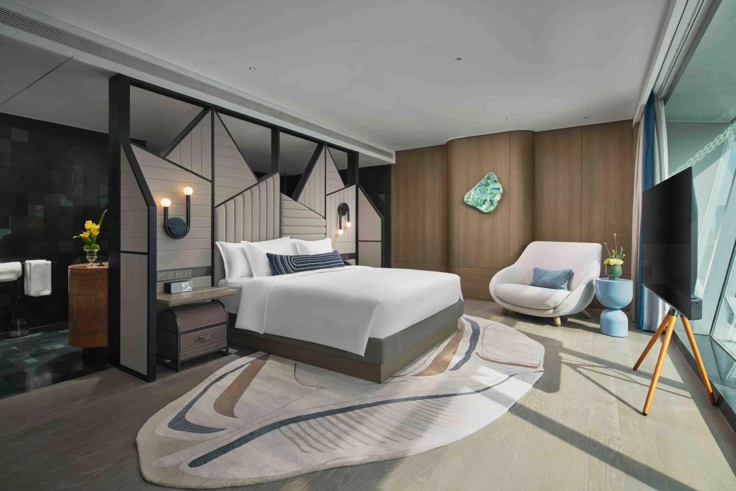 Bed in Hotel Indigo Ningbo Riverside by IHG
