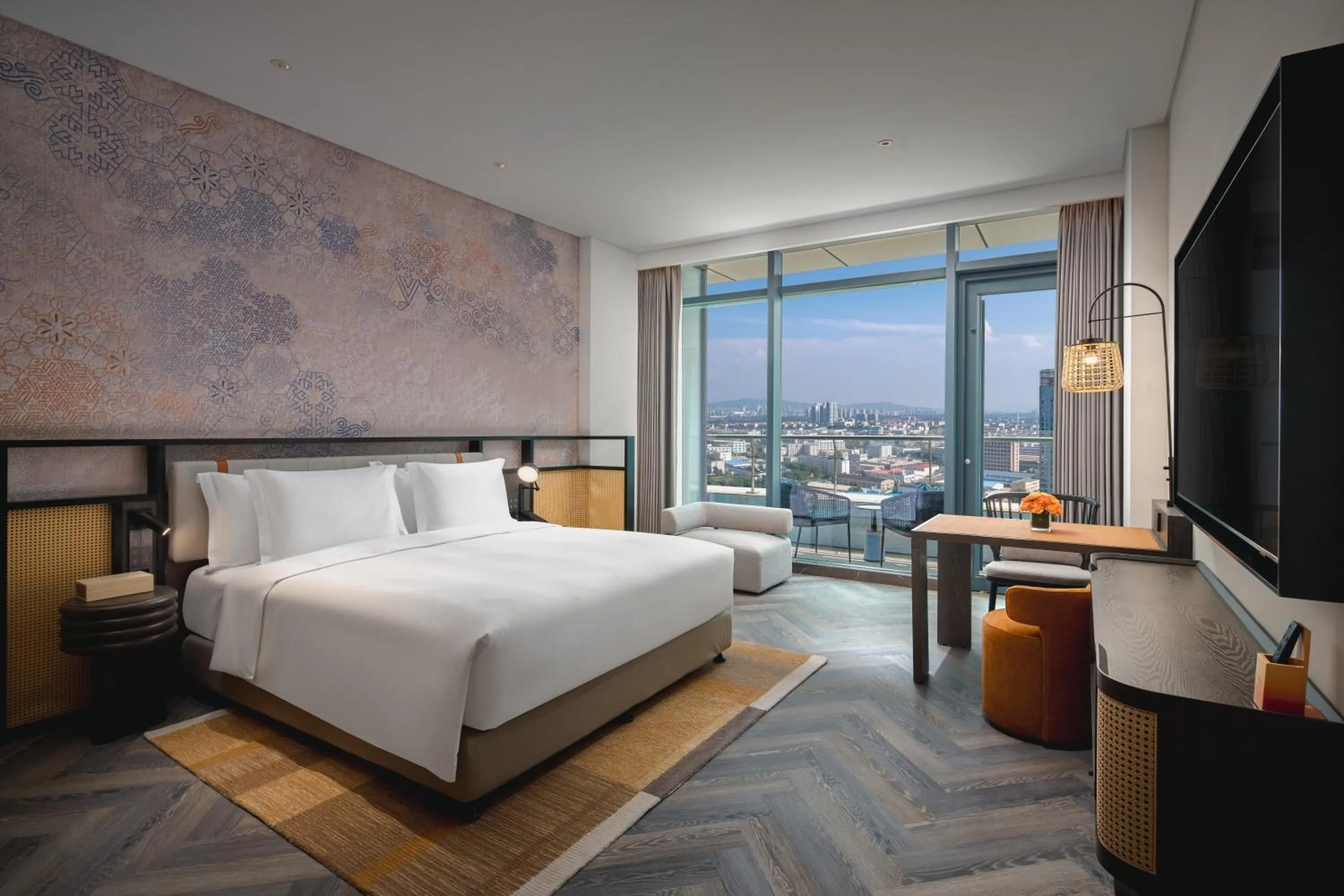 Bed in Hotel Indigo Yantai Golden Coast by IHG