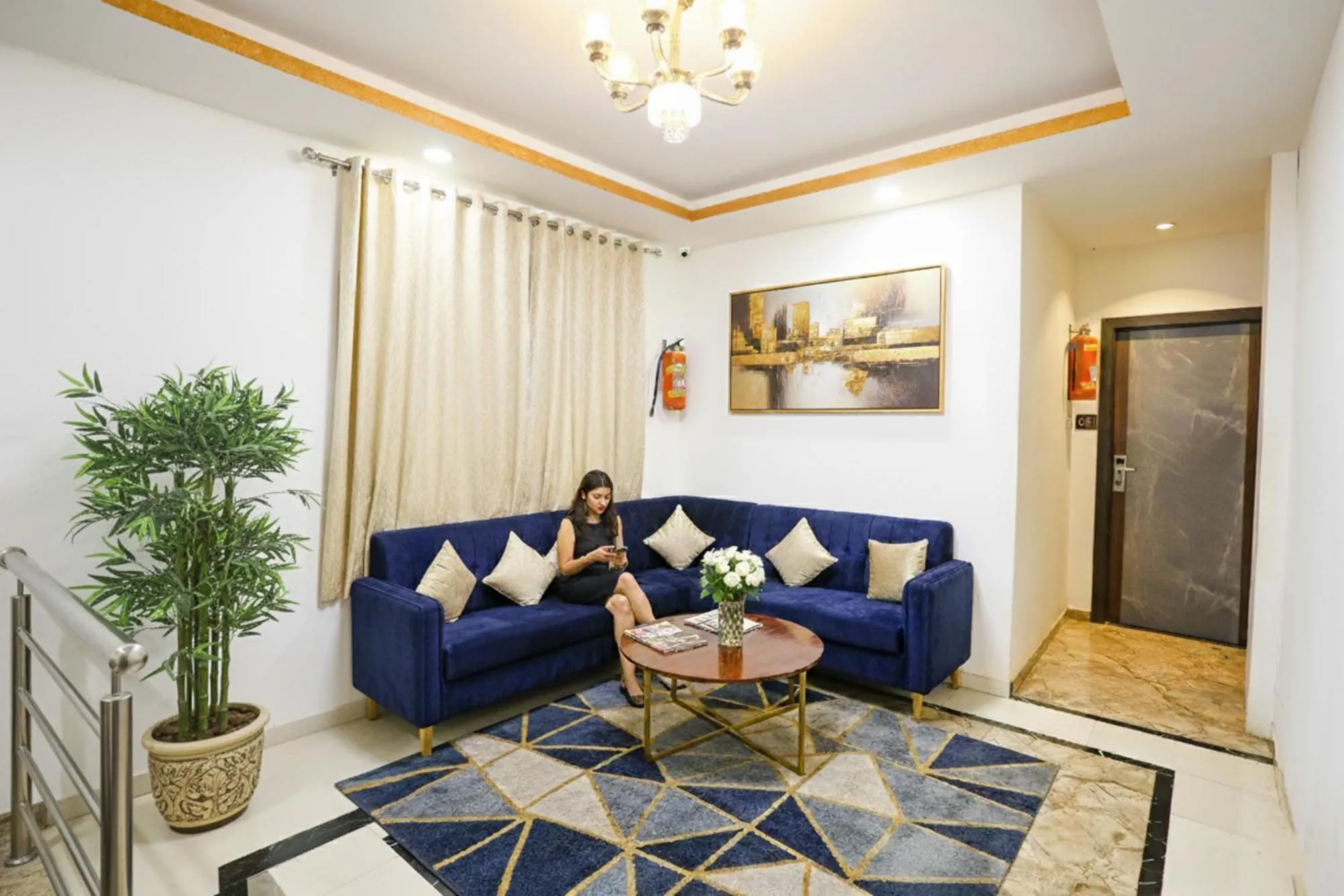 Seating area in FabHotel BKC Anex
