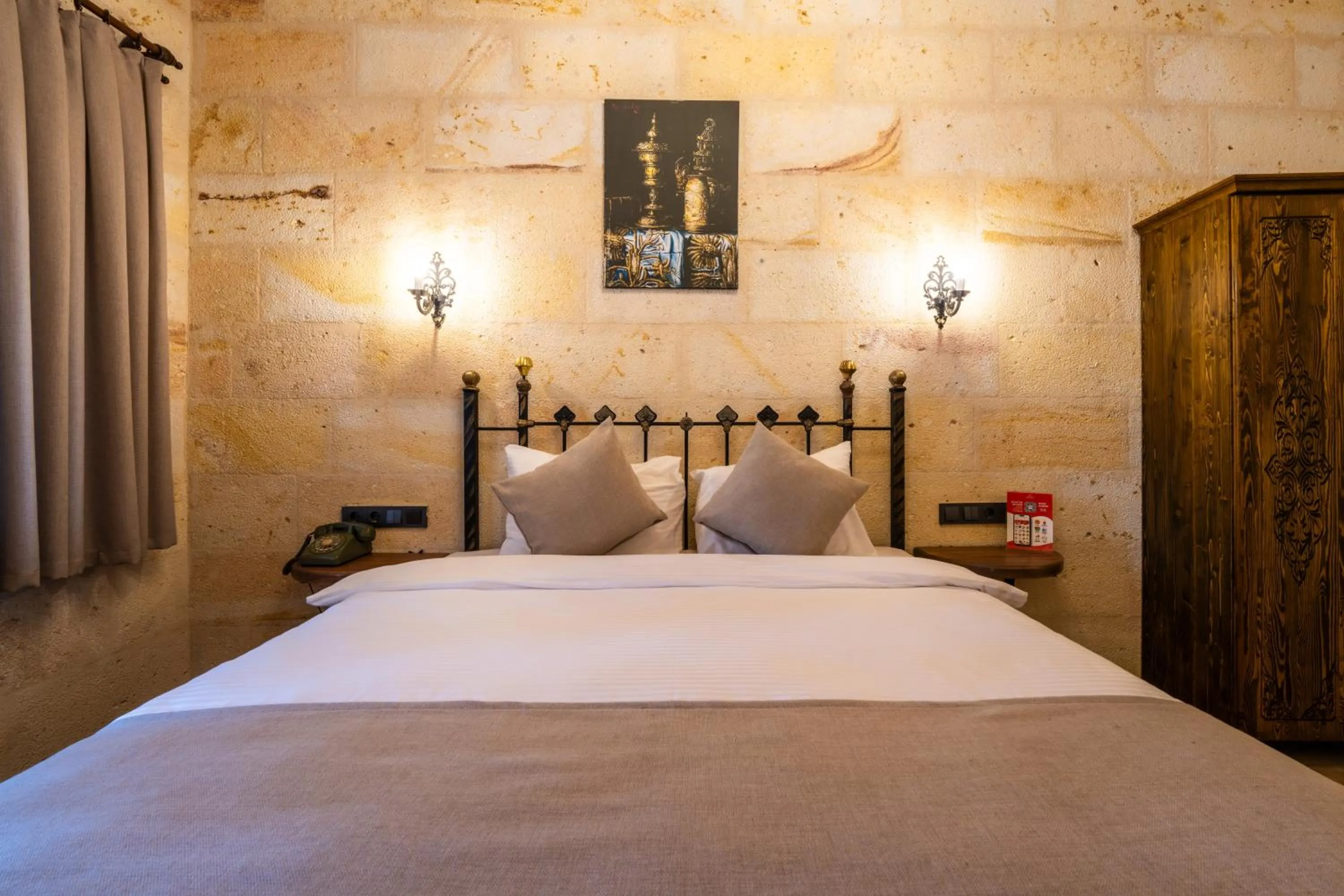 Bed in Library Cave House