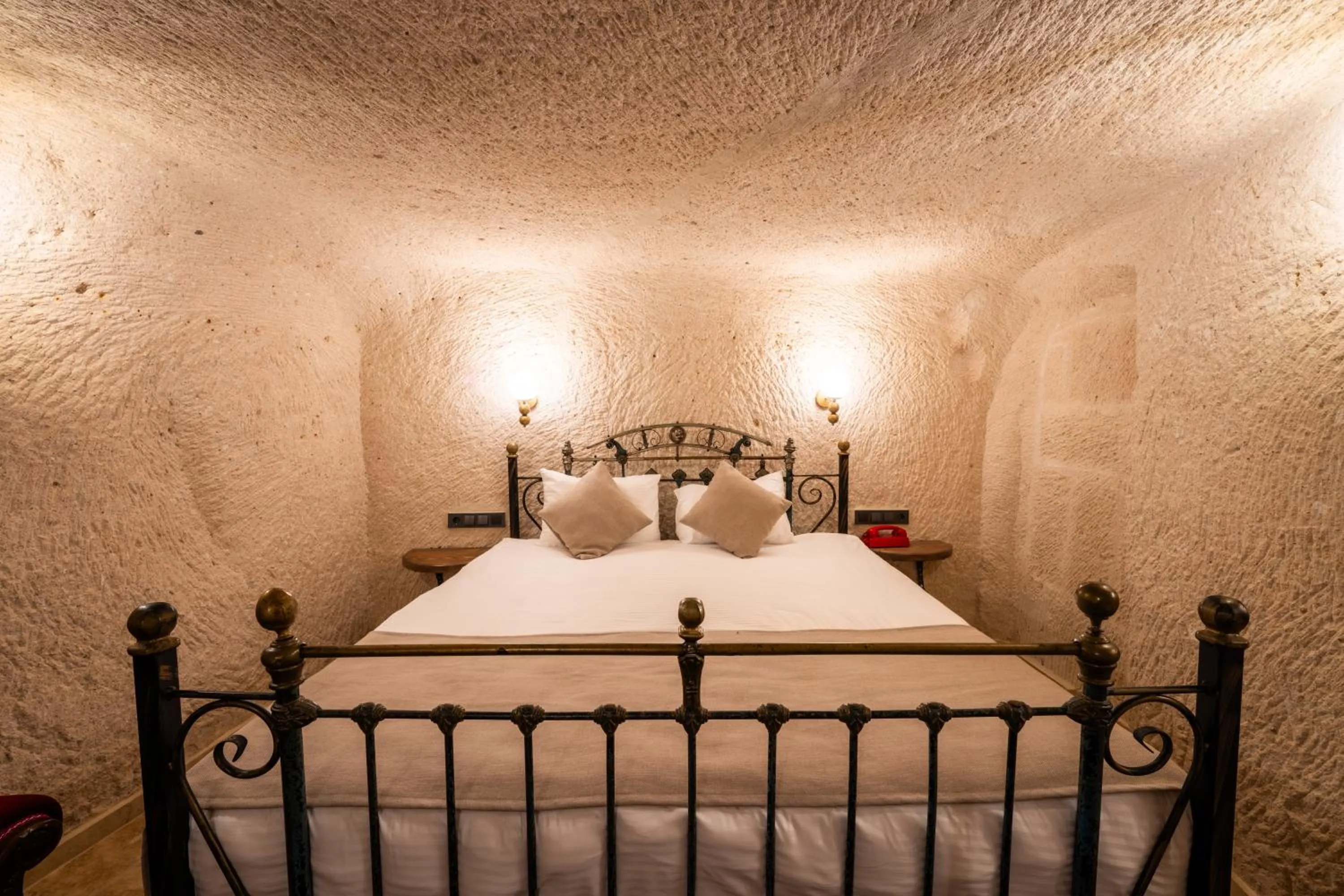 Bed in Library Cave House