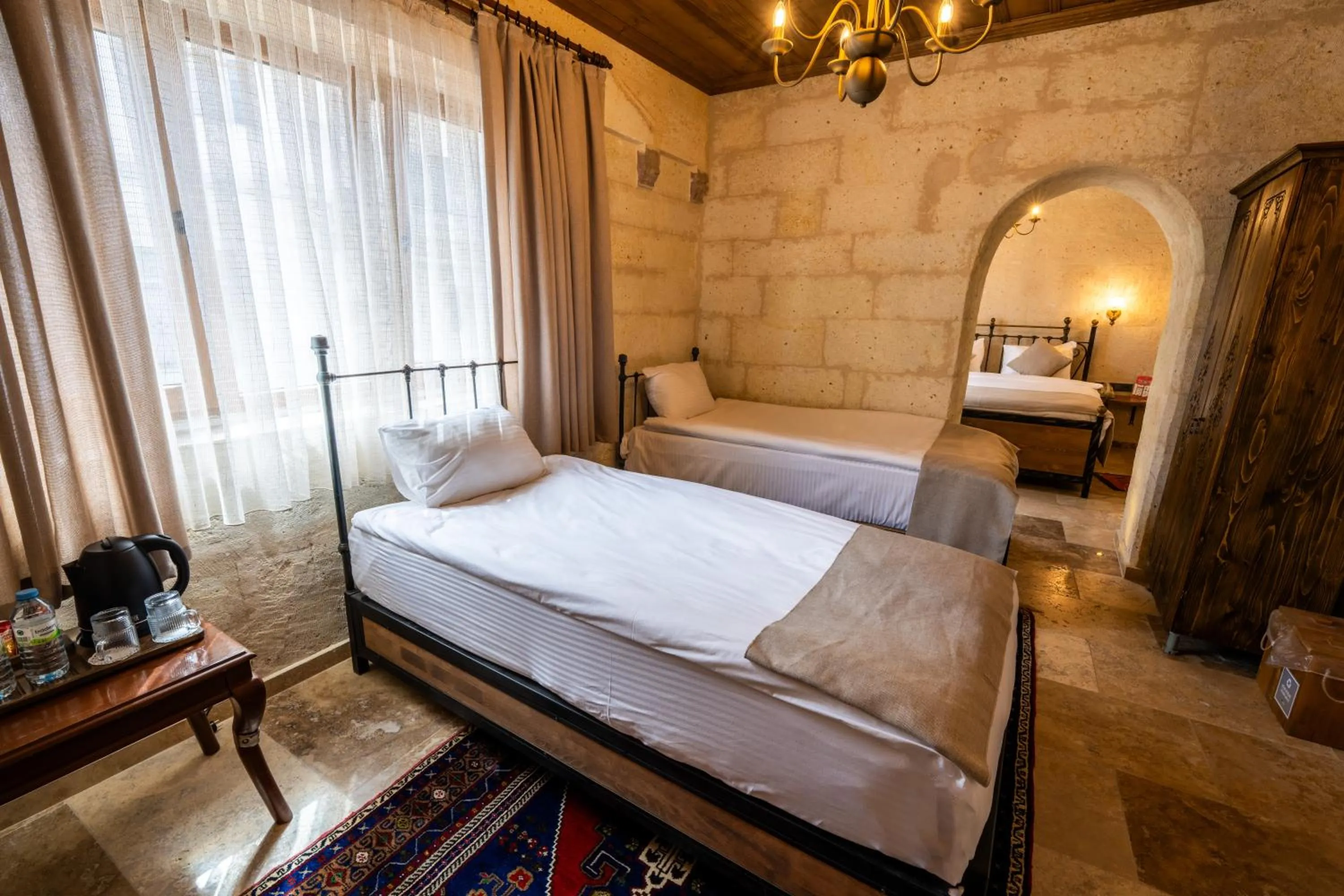 Bed in Library Cave House