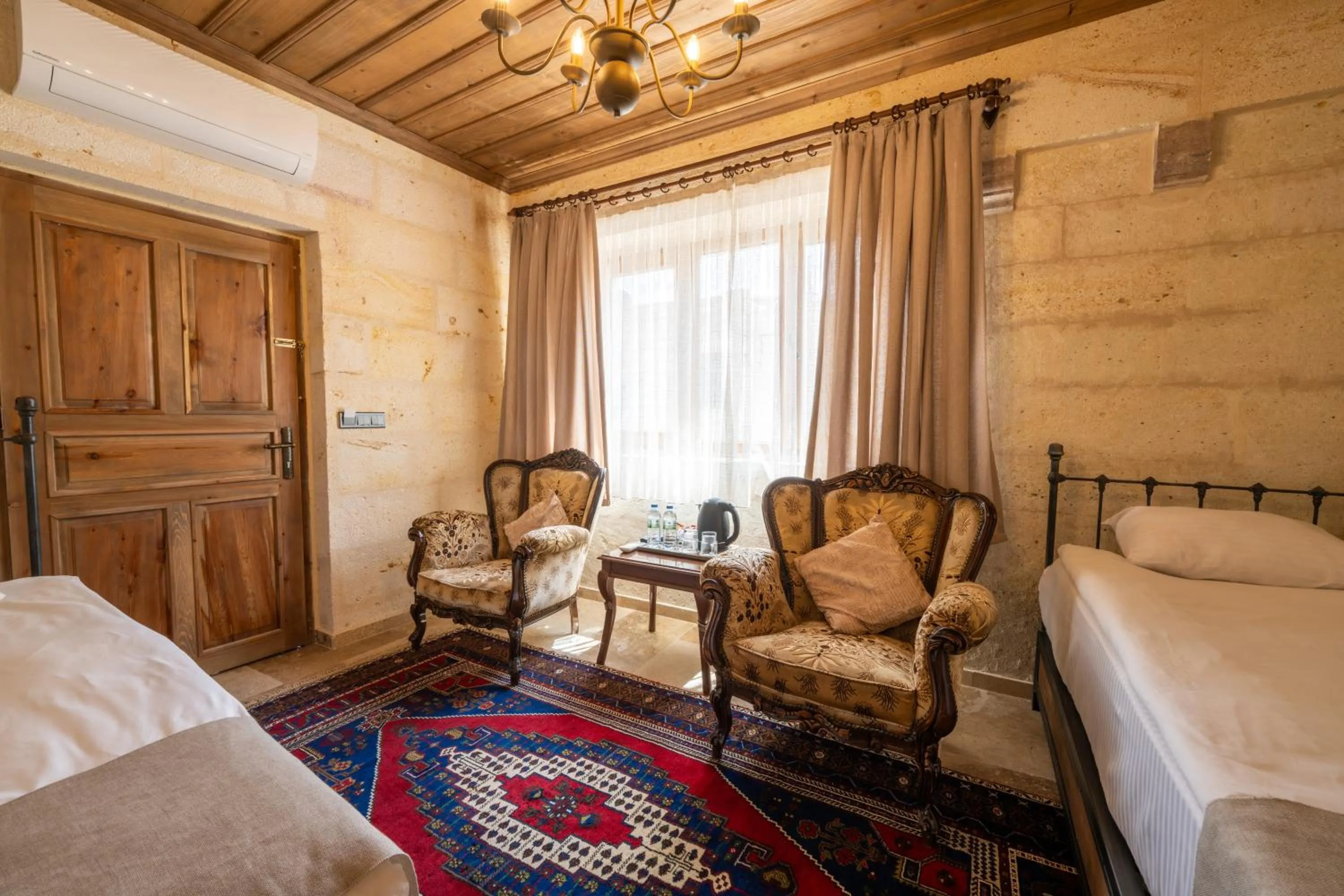 Bed in Library Cave House