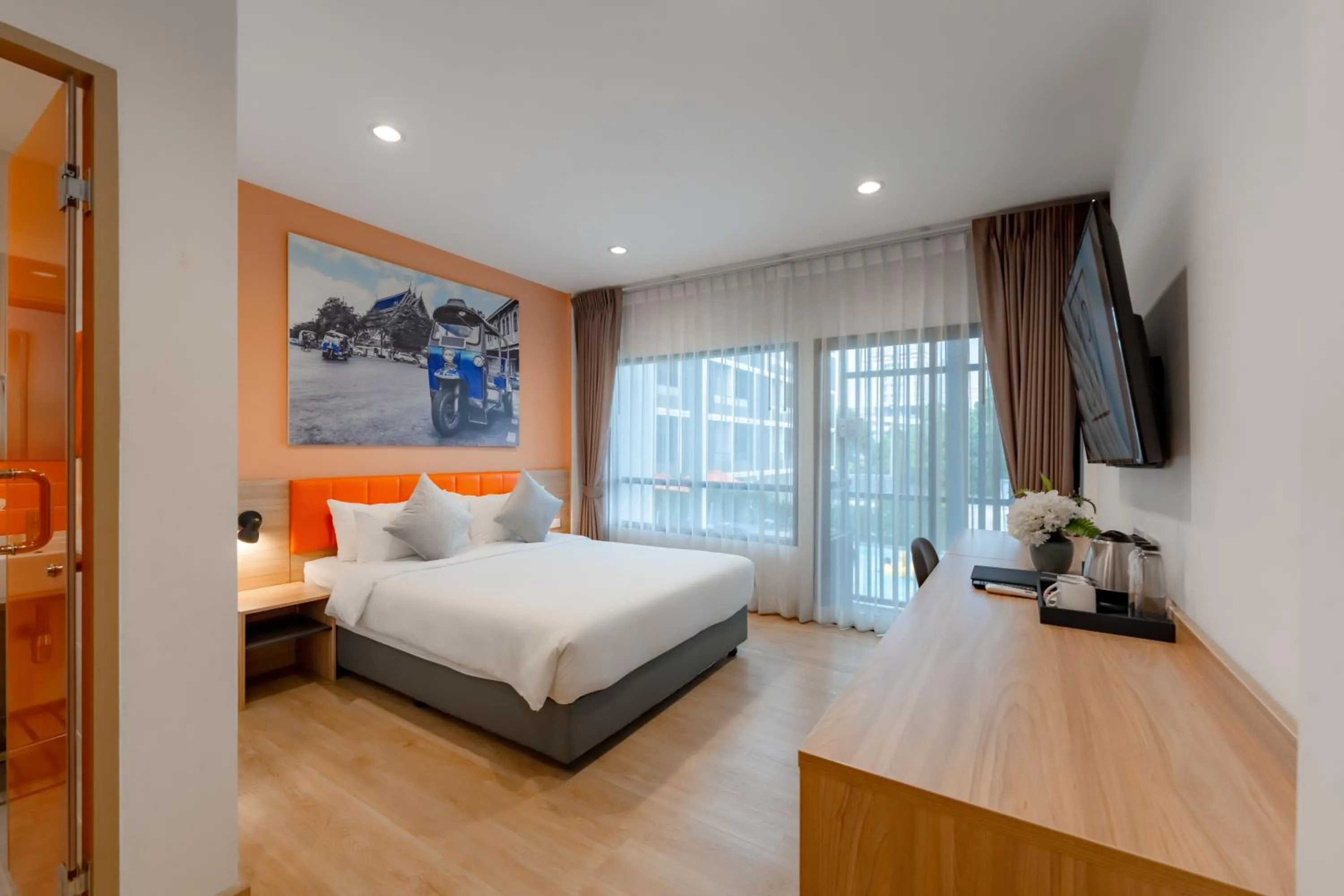 Bedroom, Bed in Moji Don Mueang Airport Hotel - Bangkok