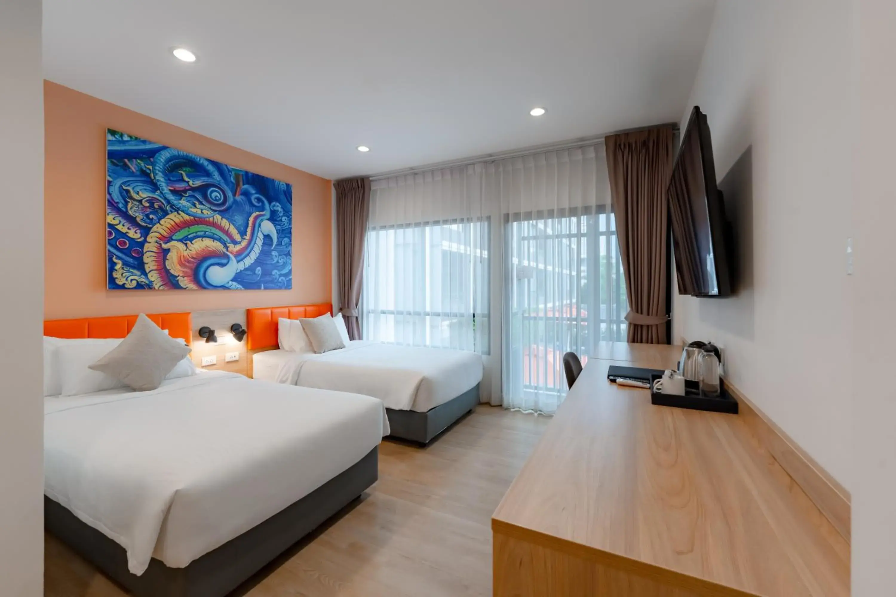Deluxe Twin Room in Moji Don Mueang Airport Hotel - Bangkok Deluxe Twin Room in Moji Don Mueang Airport Hotel - Bangkok