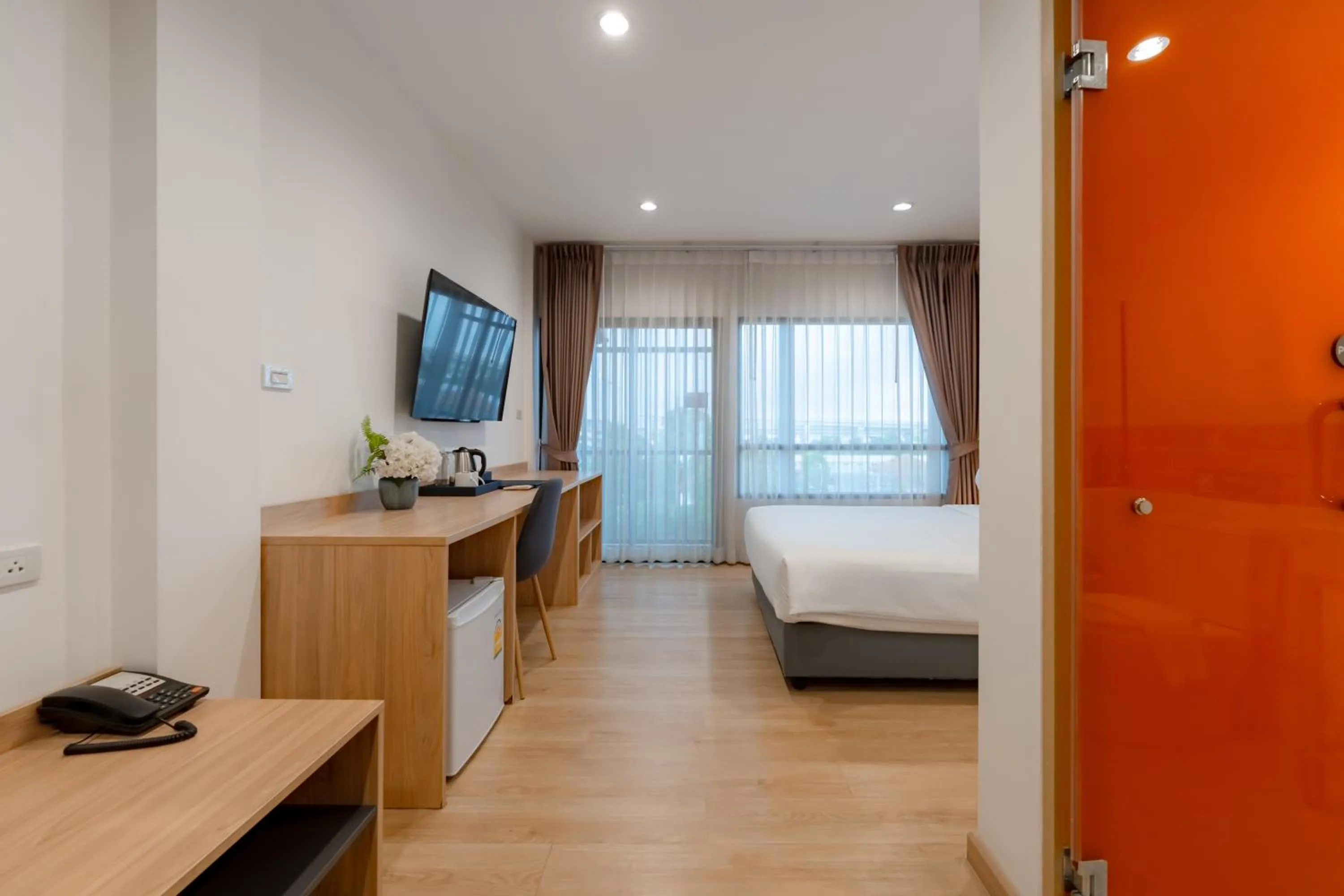 TV and multimedia, Bed in Moji Don Mueang Airport Hotel - Bangkok