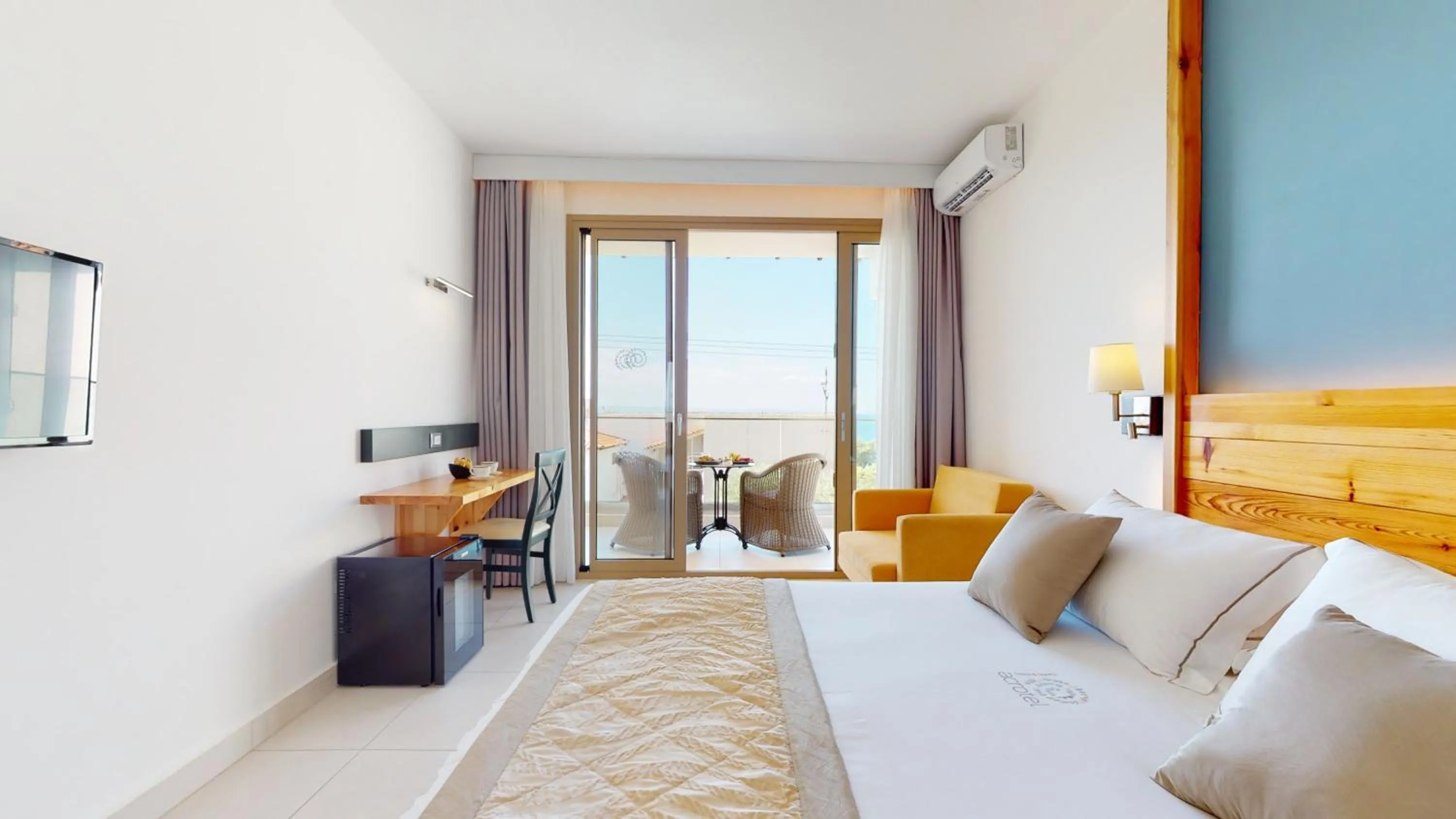 Bedroom, Bed in Acrotel Elea Beach