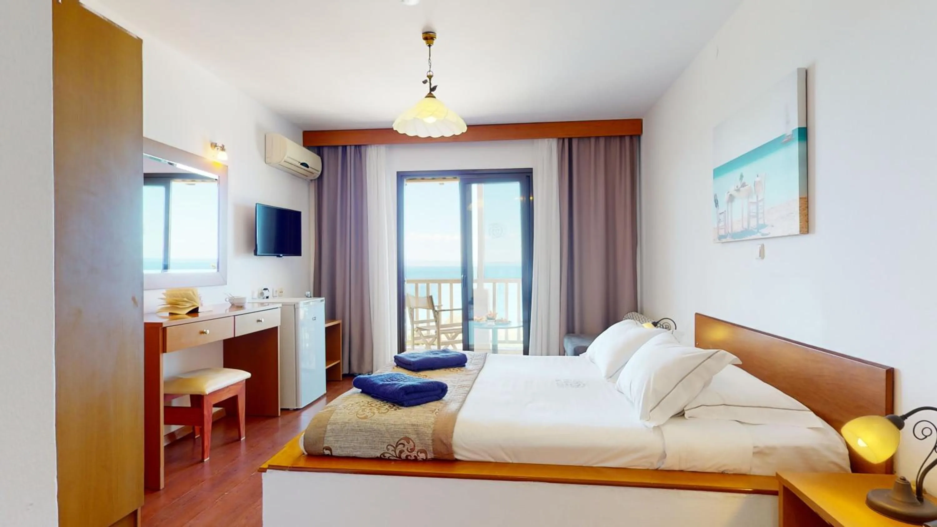 View (from property/room), Bed in Acrotel Elea Beach