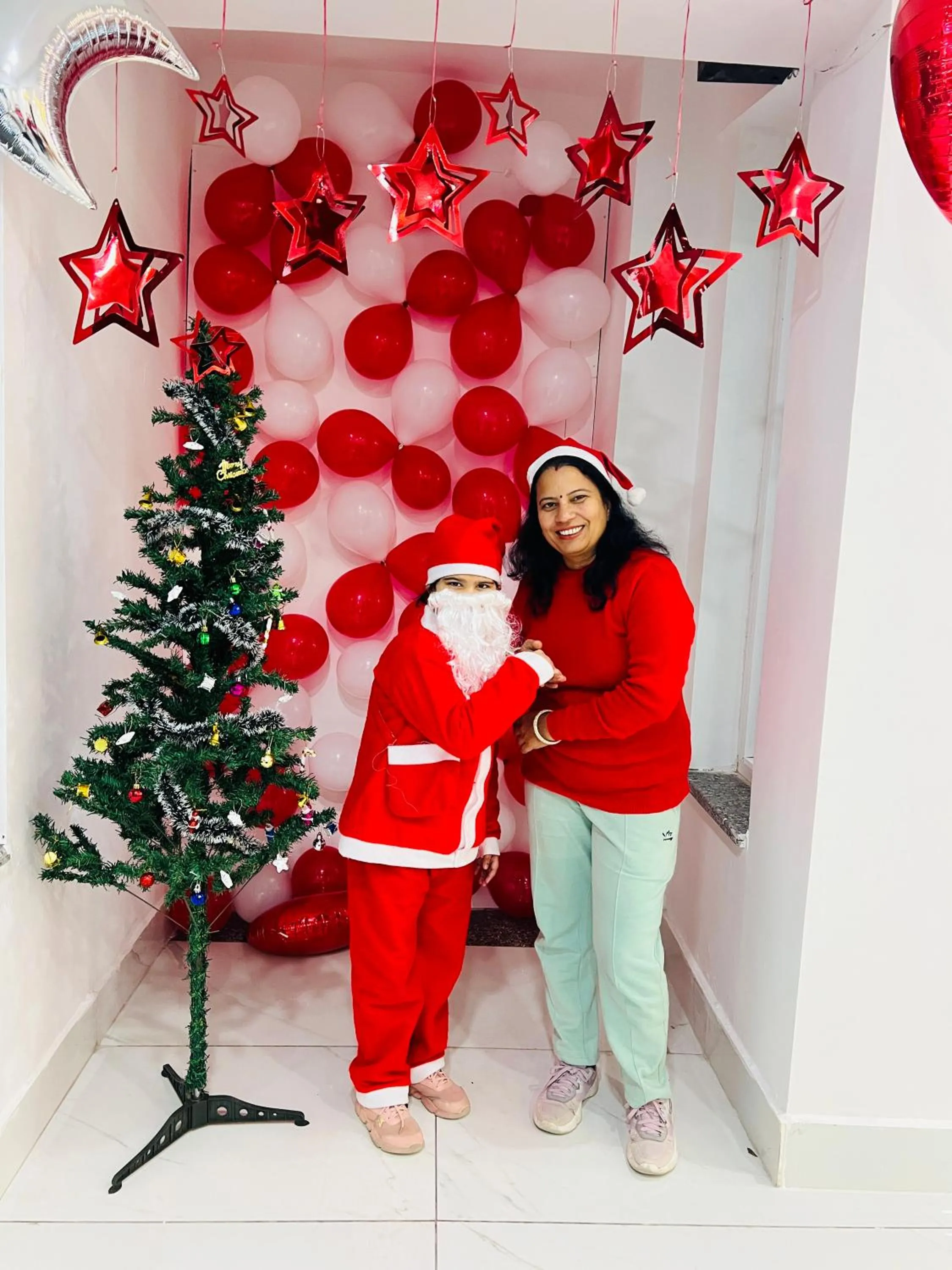 group of guests in The Shalam Resort श्रीकृष्ण शरणं मम