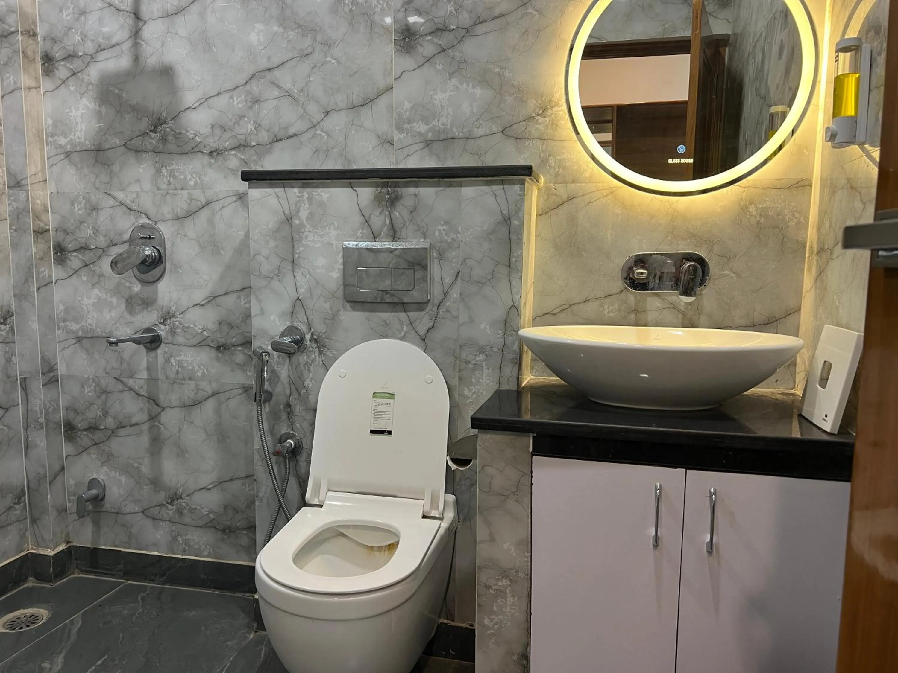 Bathroom in The Shalam Resort श्रीकृष्ण शरणं मम