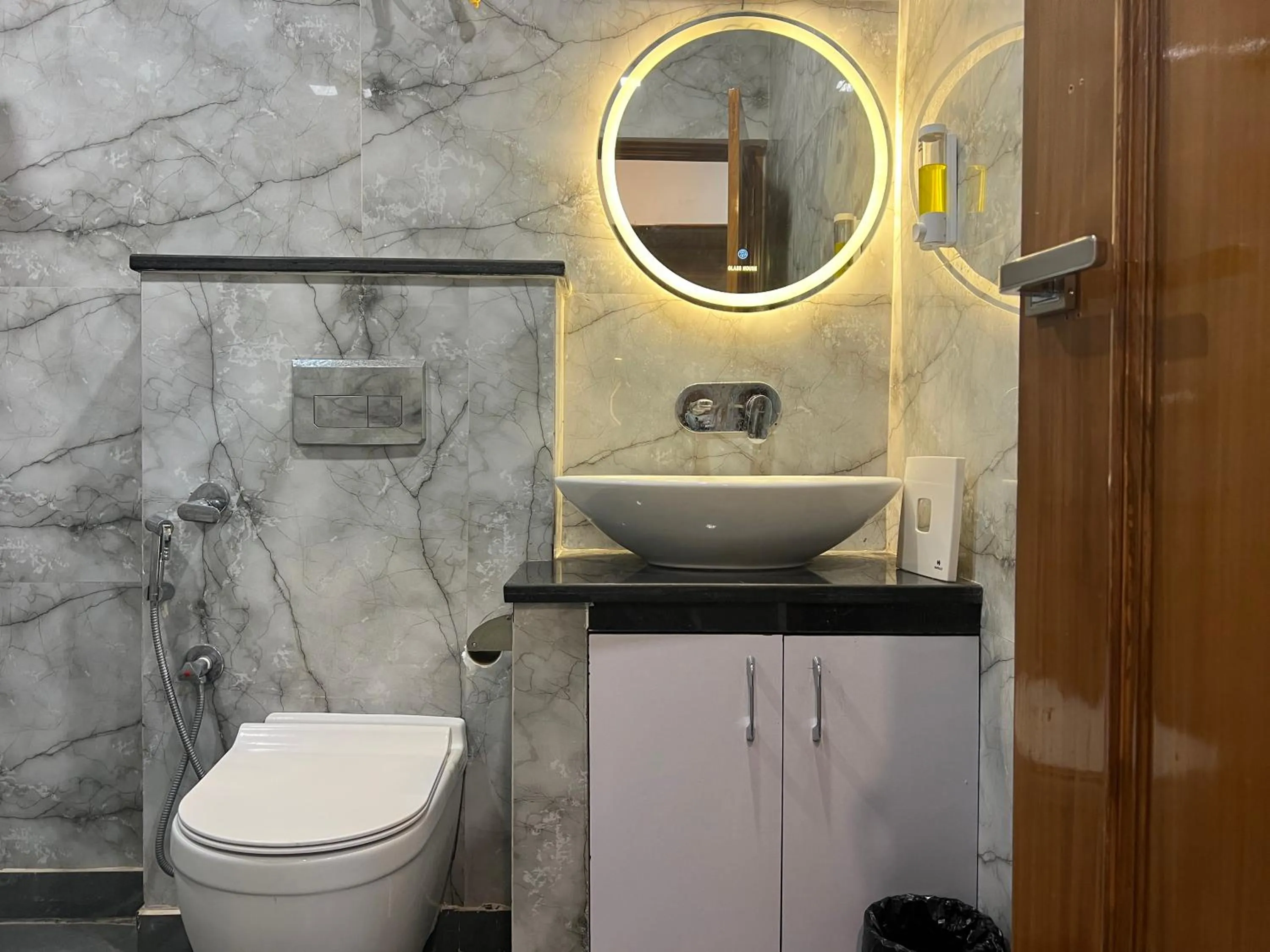 Bathroom in The Shalam Resort श्रीकृष्ण शरणं मम