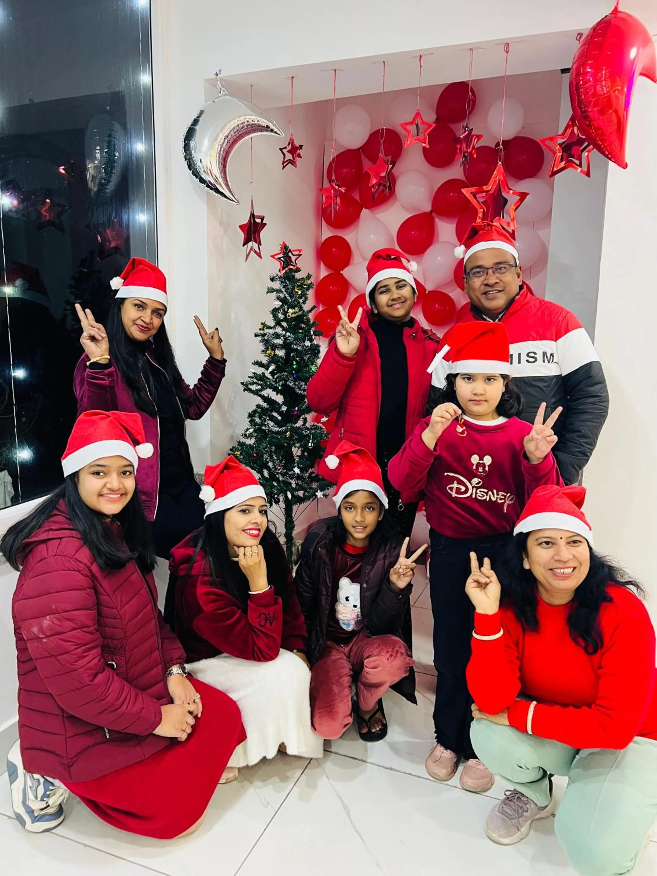 group of guests in The Shalam Resort श्रीकृष्ण शरणं मम