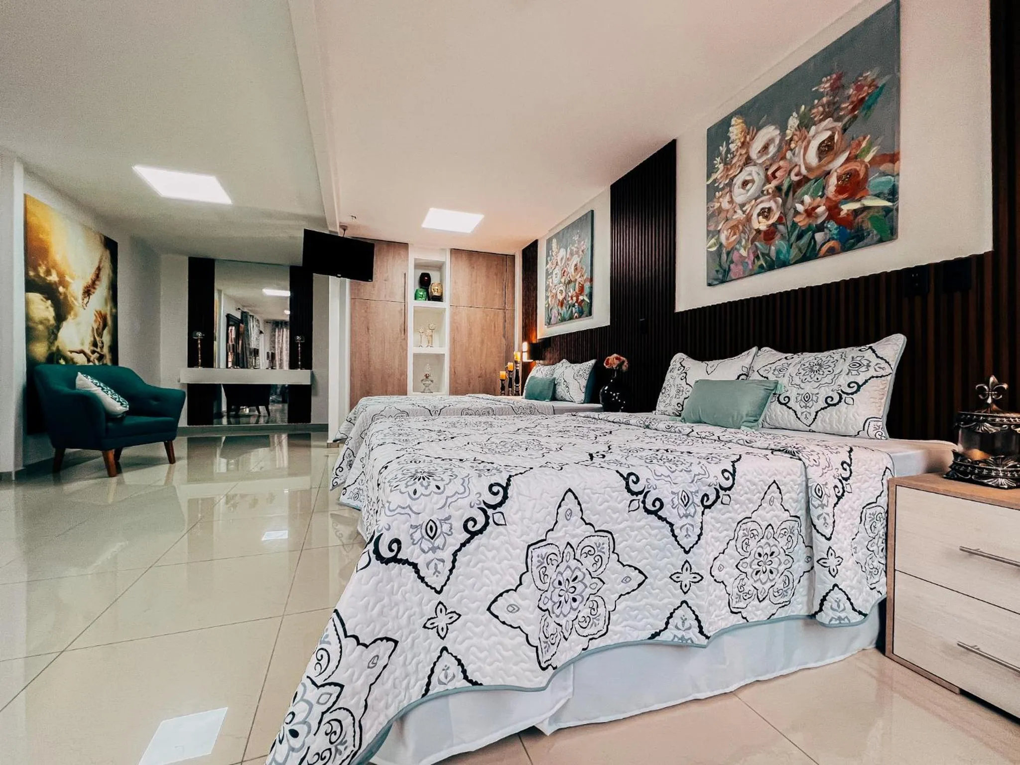 Bed in Hotel San Angelo