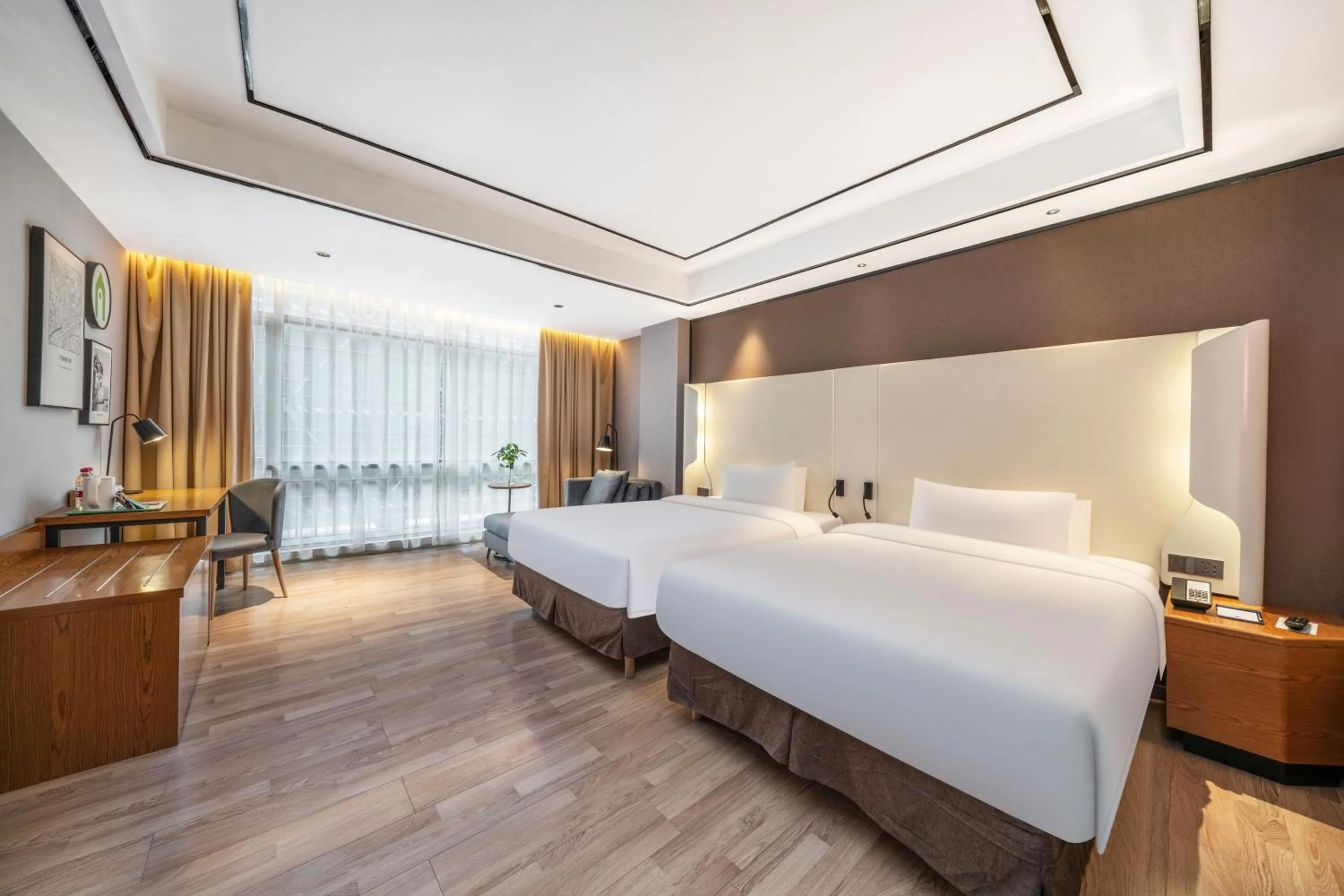 Bed in Campanile Shenzhen Gongming Honghuashan Metro Station