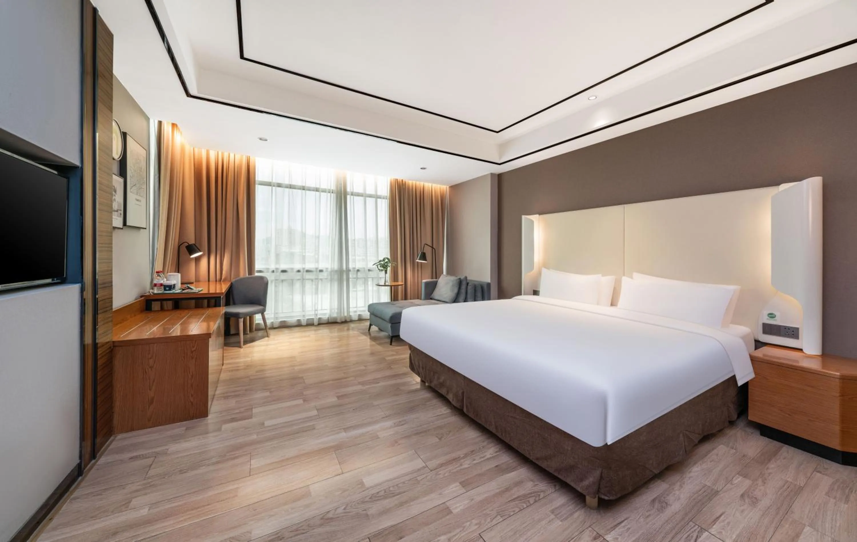 Bed in Campanile Shenzhen Gongming Honghuashan Metro Station