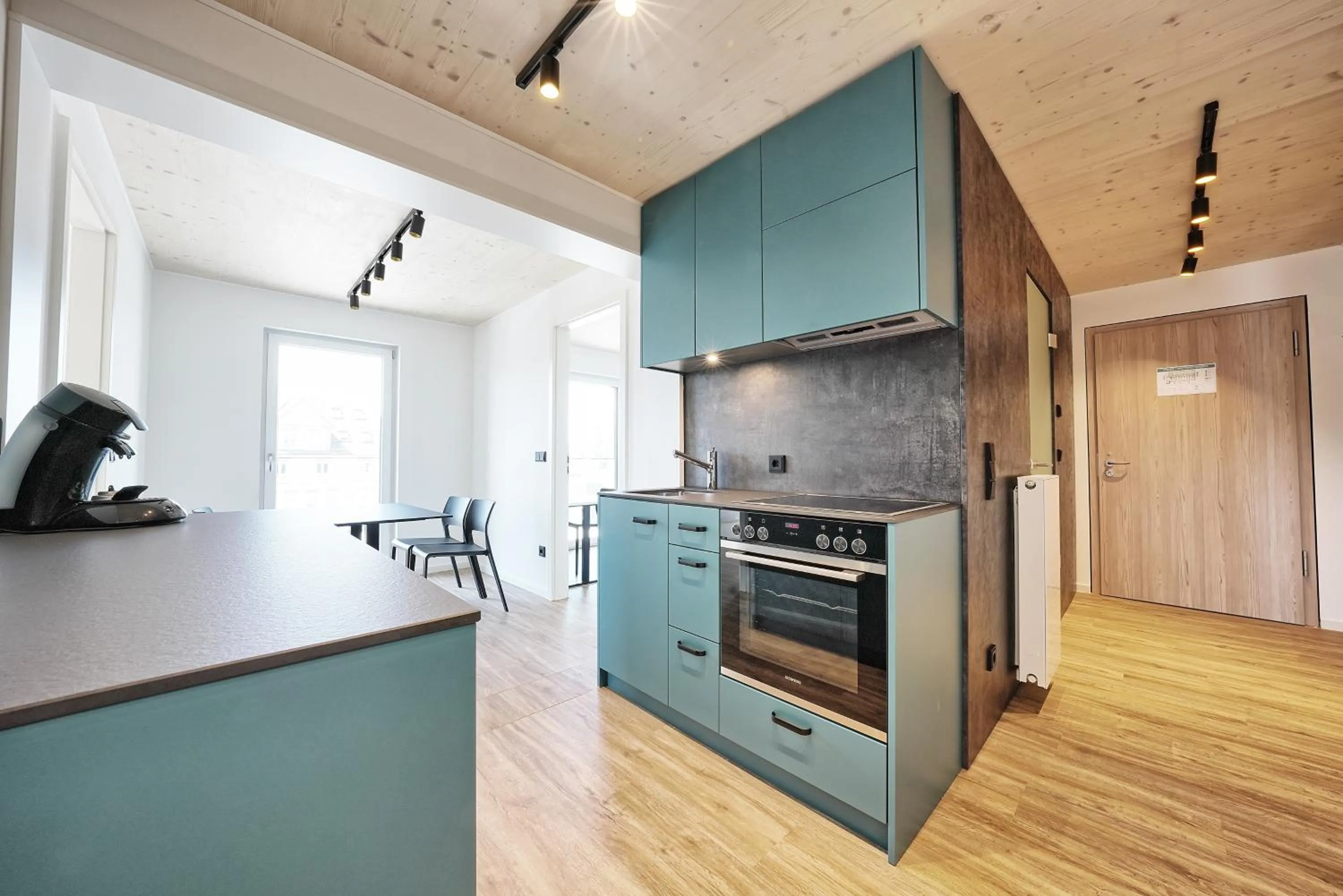 Photo of the whole room in Timber One Boardinghouse Dorfen