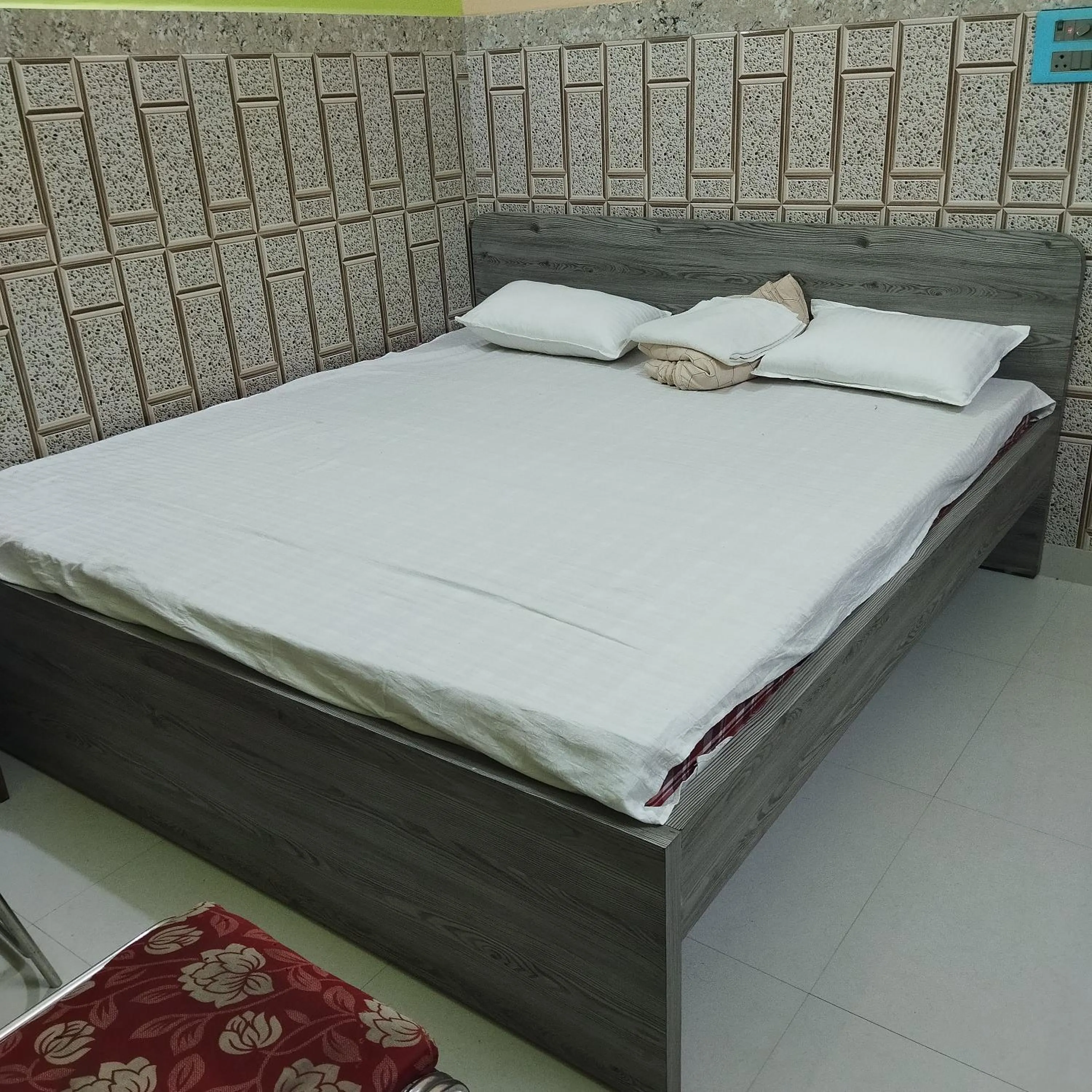 Bed in Hotel Bhagwat Palace