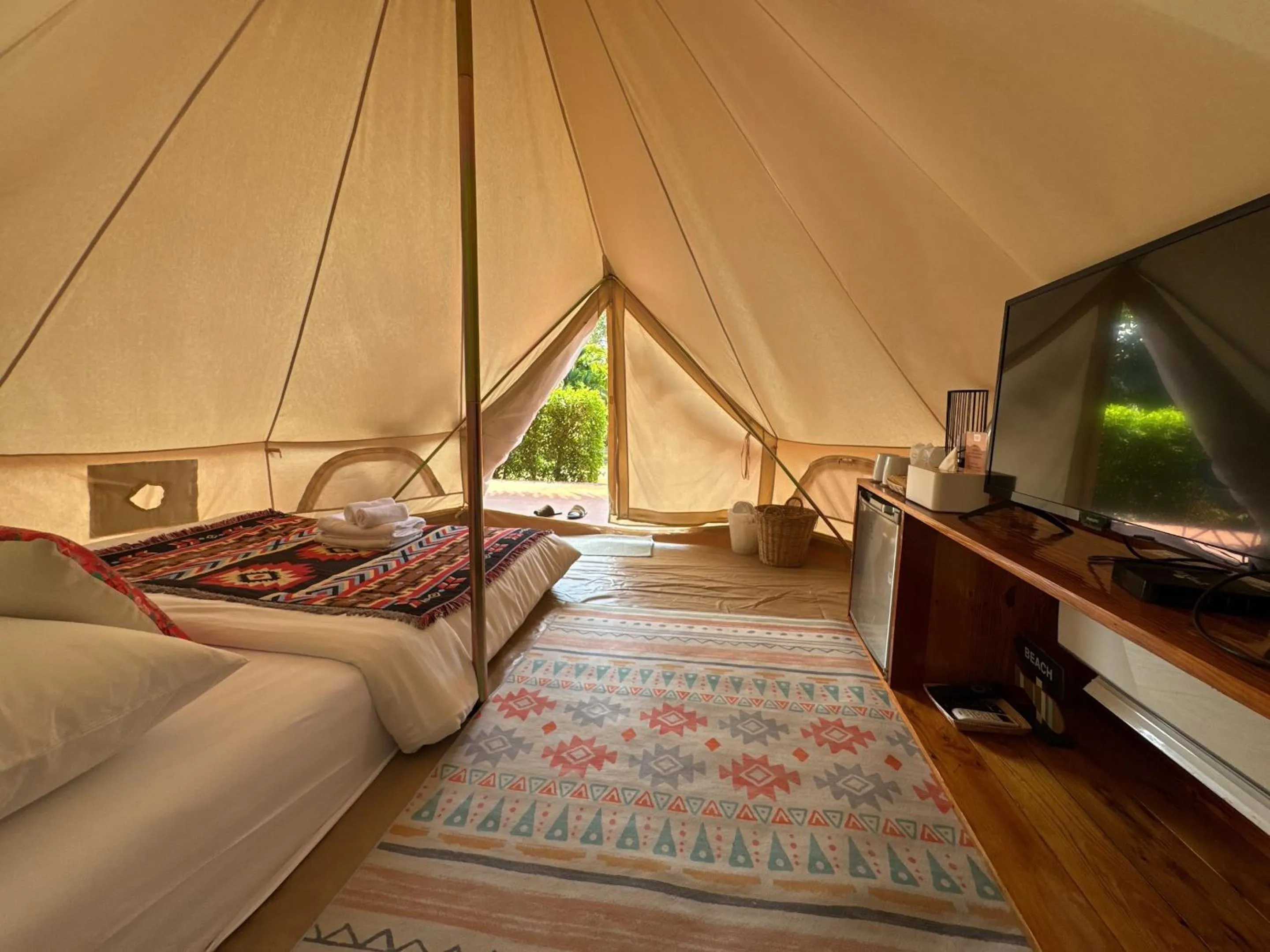 Bed in The Campster Kanchanaburi