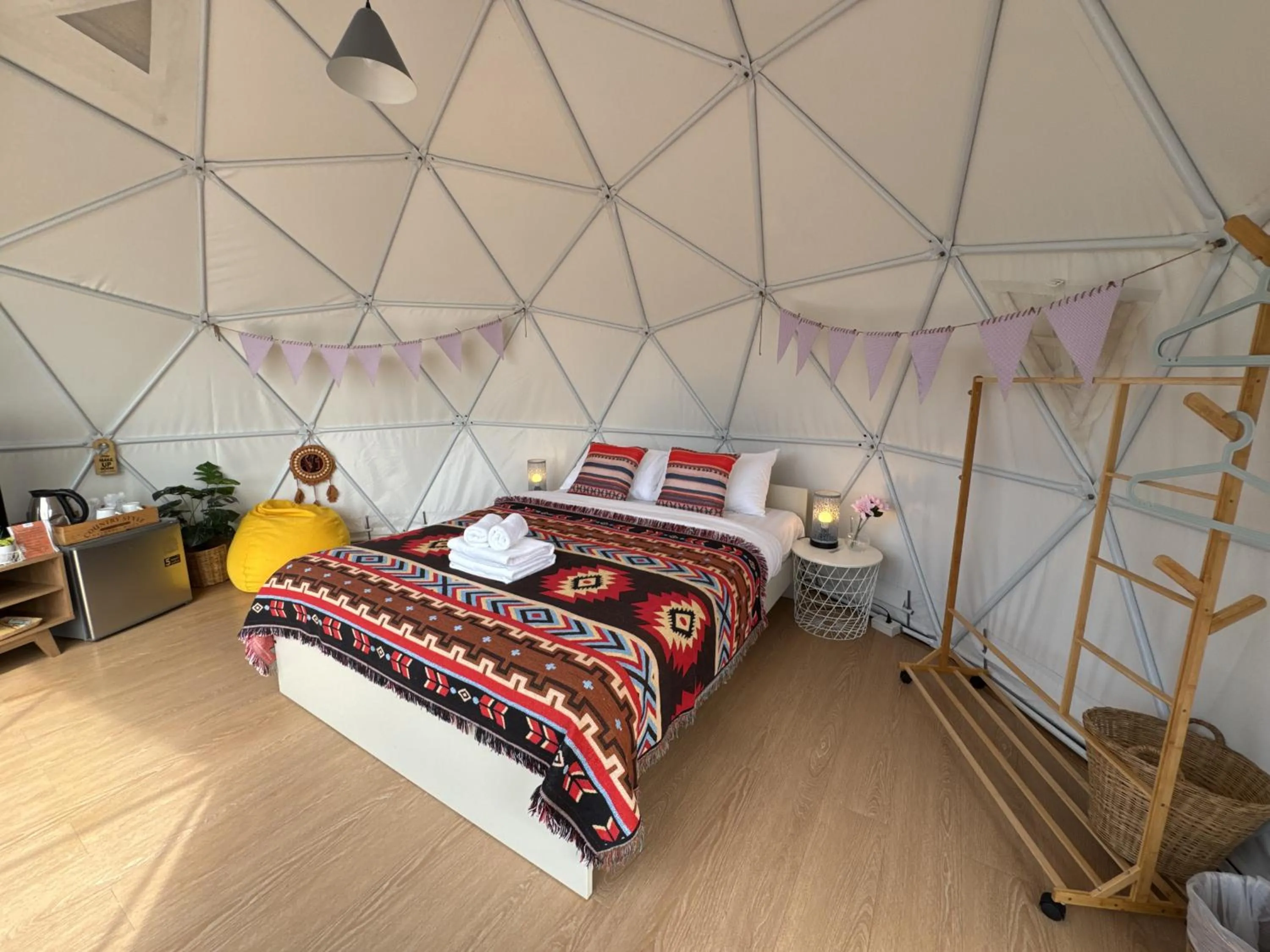 Bed in The Campster Kanchanaburi