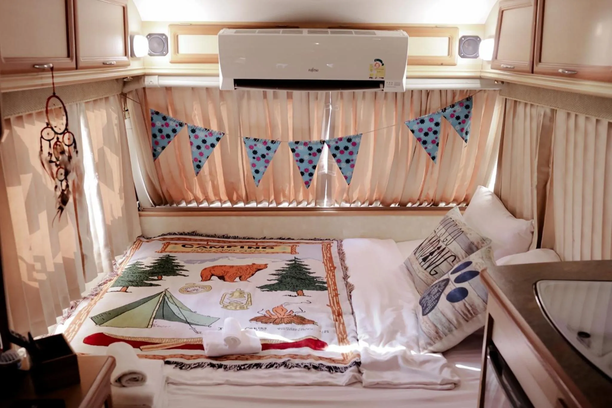 Bed in The Campster Kanchanaburi