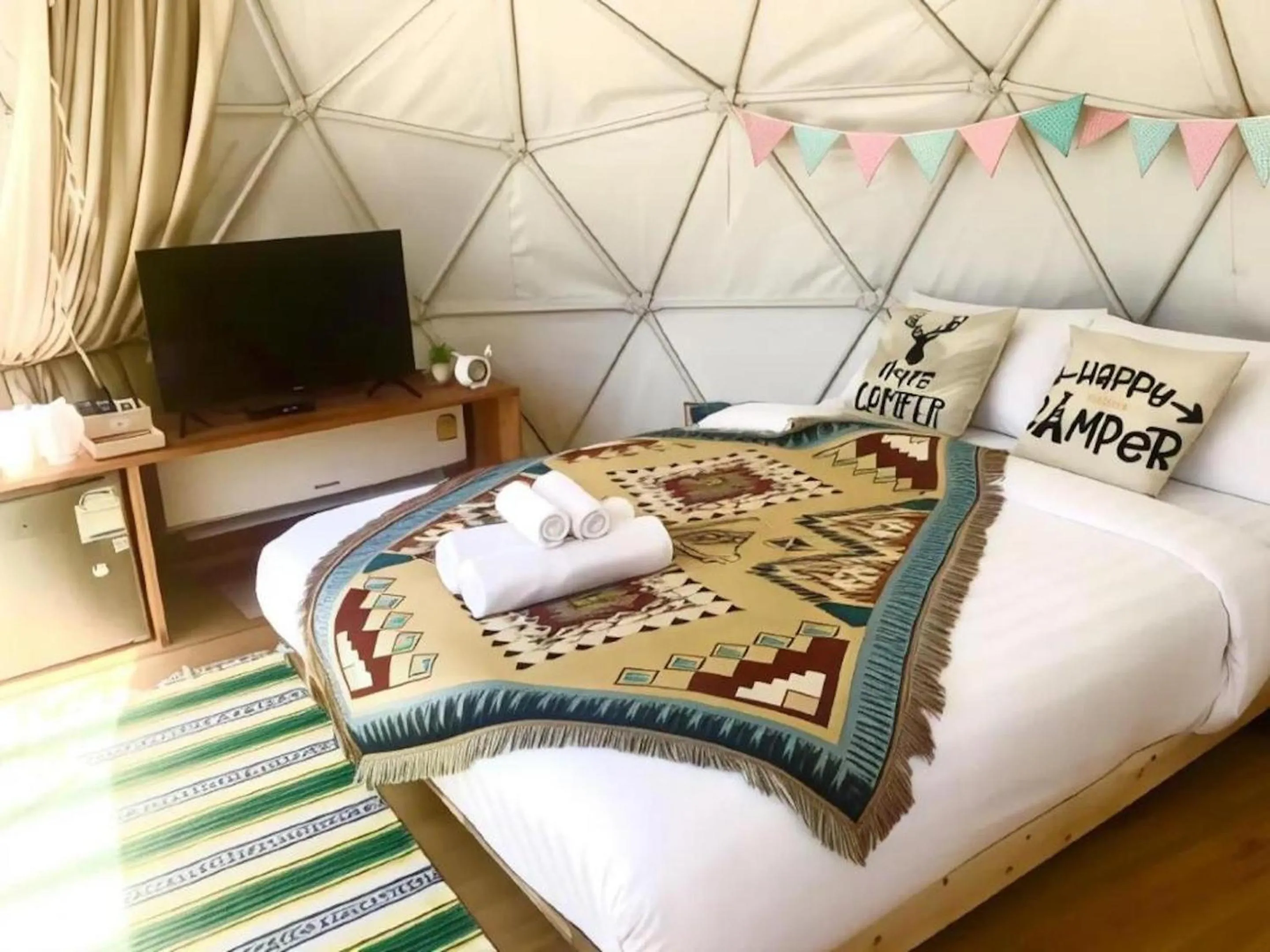 Bed in The Campster Kanchanaburi