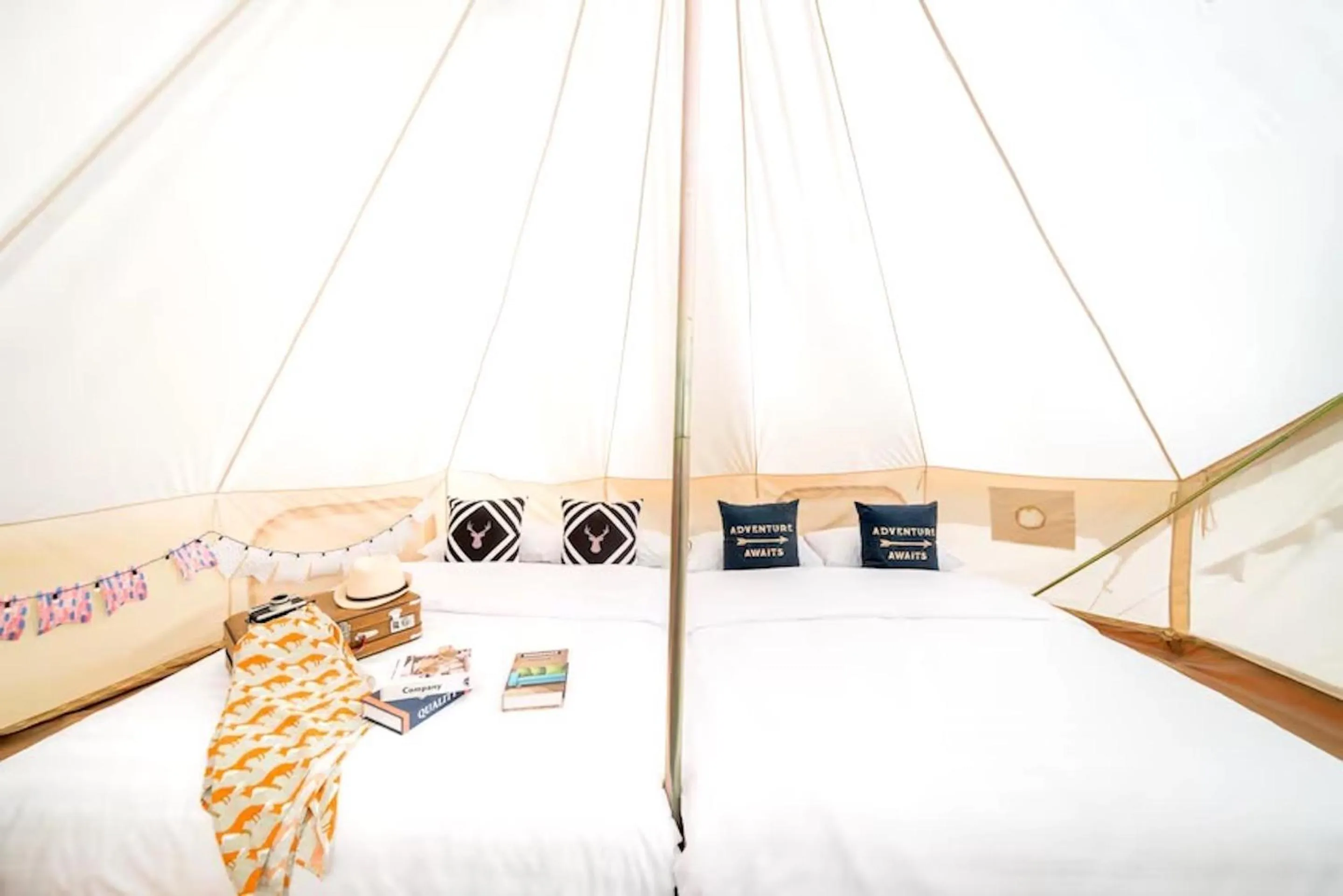 Bed in The Campster Kanchanaburi