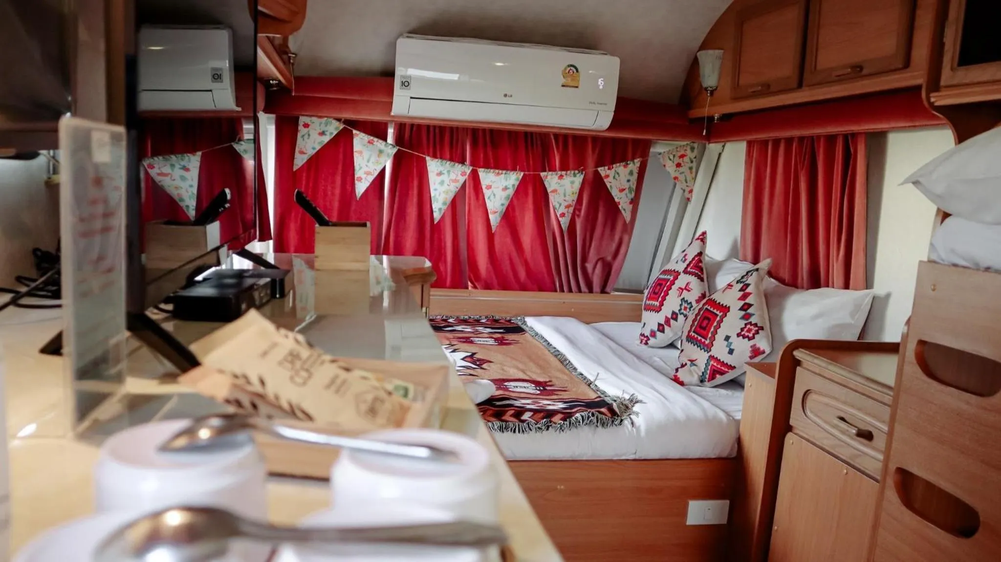 Bed in The Campster Kanchanaburi