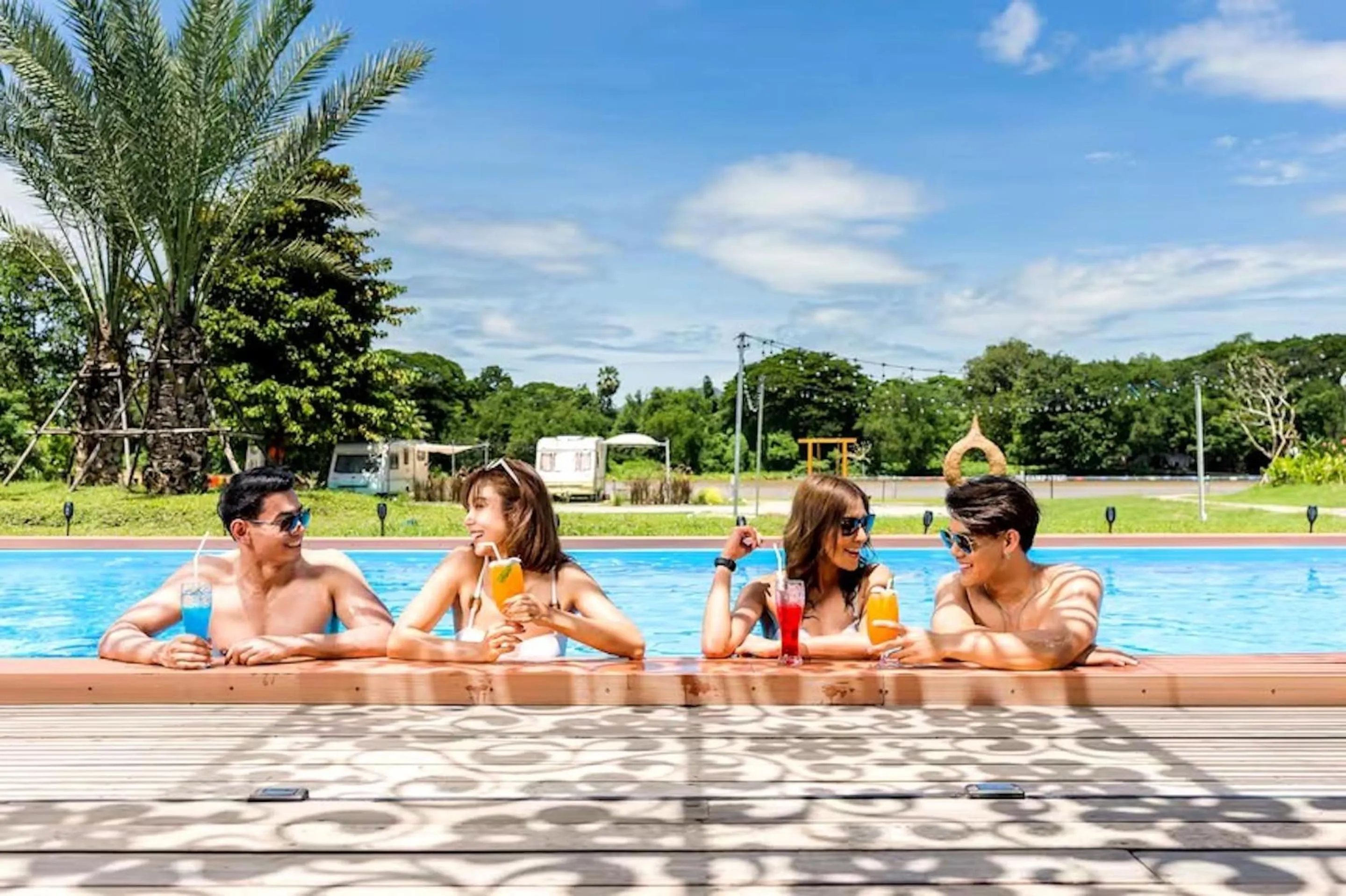 Swimming pool in The Campster Kanchanaburi