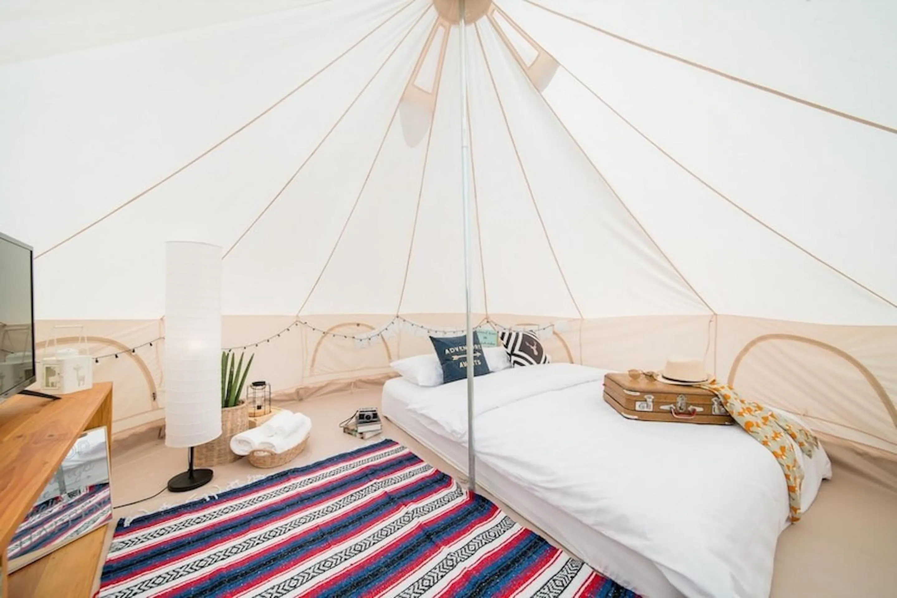 Bed in The Campster Kanchanaburi