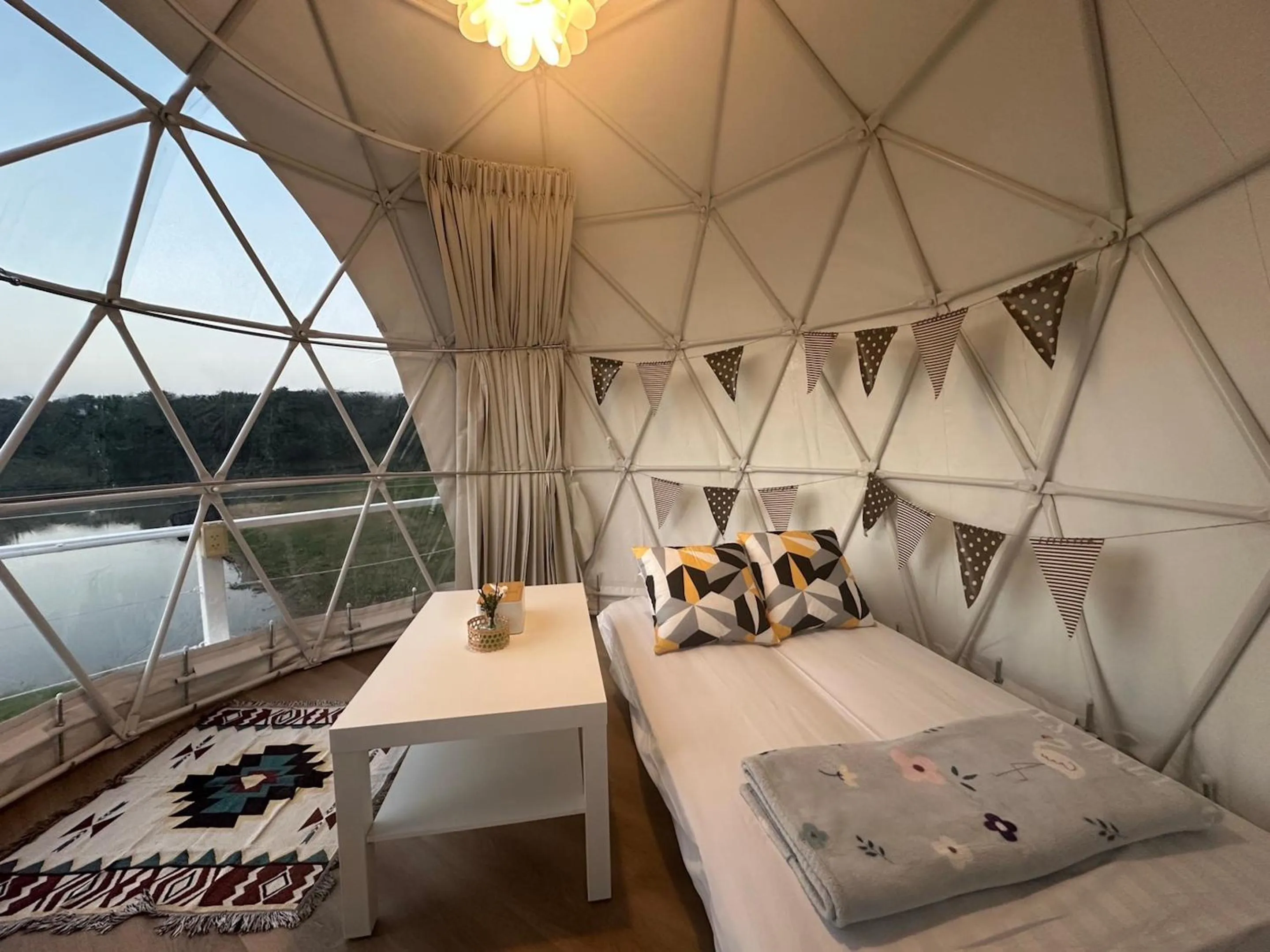 Bed in The Campster Kanchanaburi