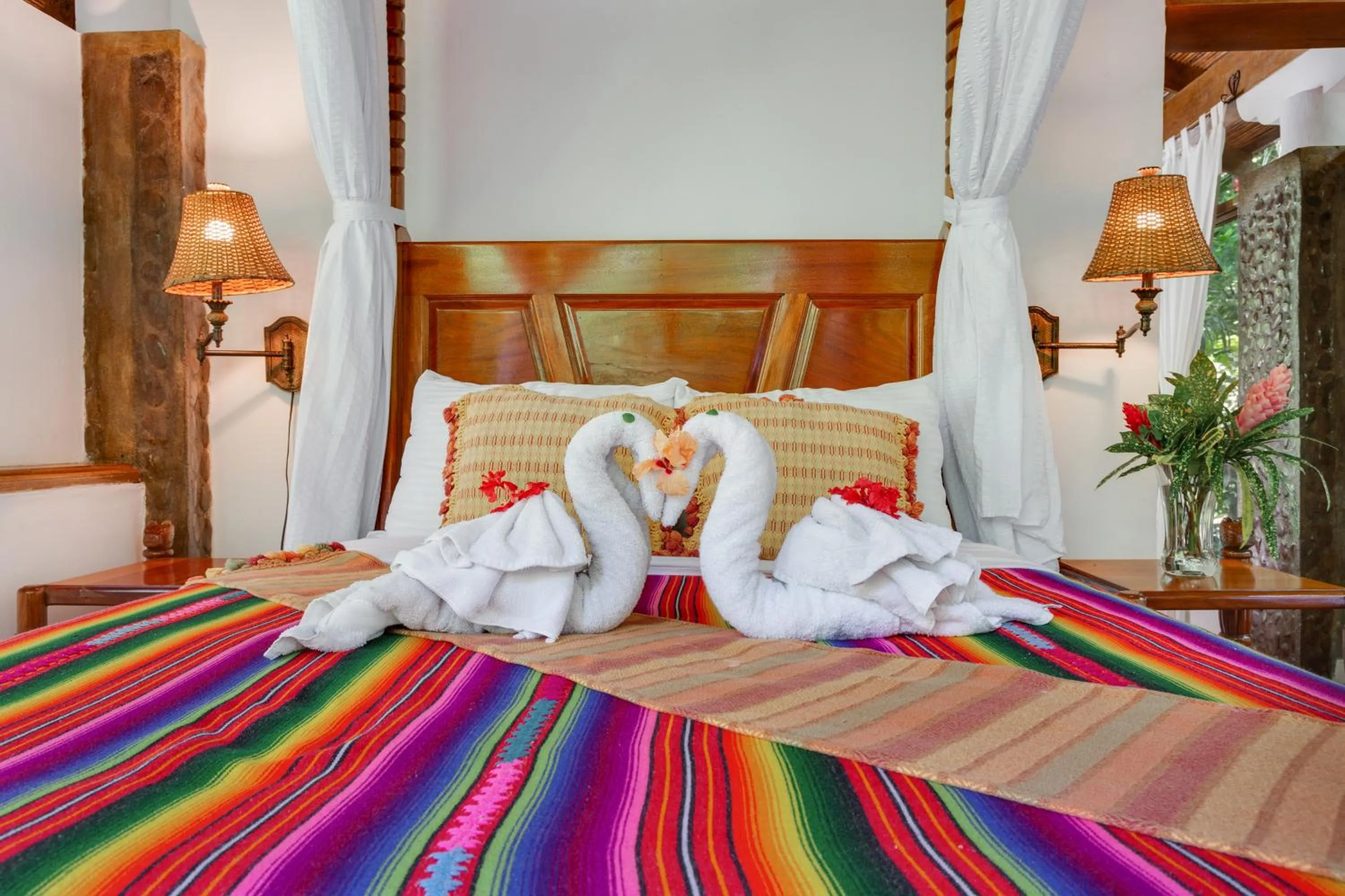 Bed in Ian Anderson Caves Branch Jungle Lodge