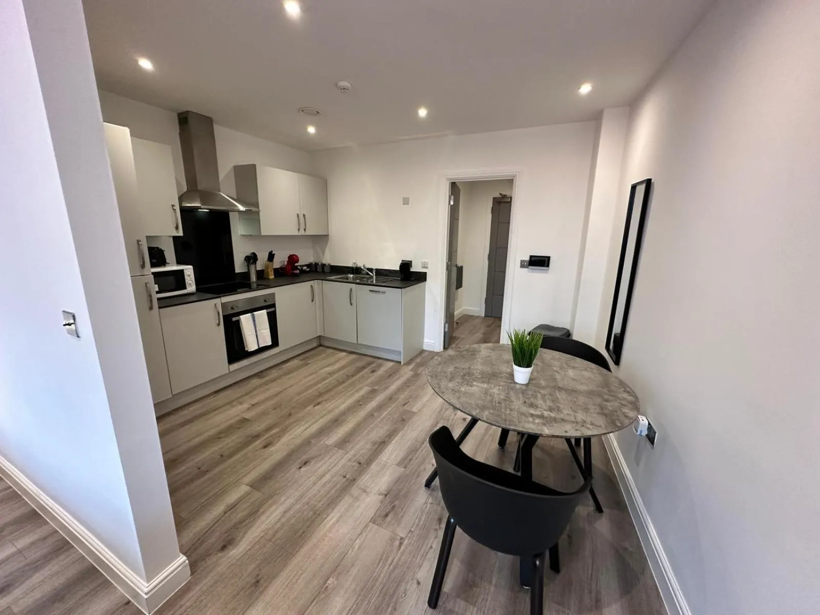 Kitchen or kitchenette in Dale Street Apartments Liverpool by Beehosting