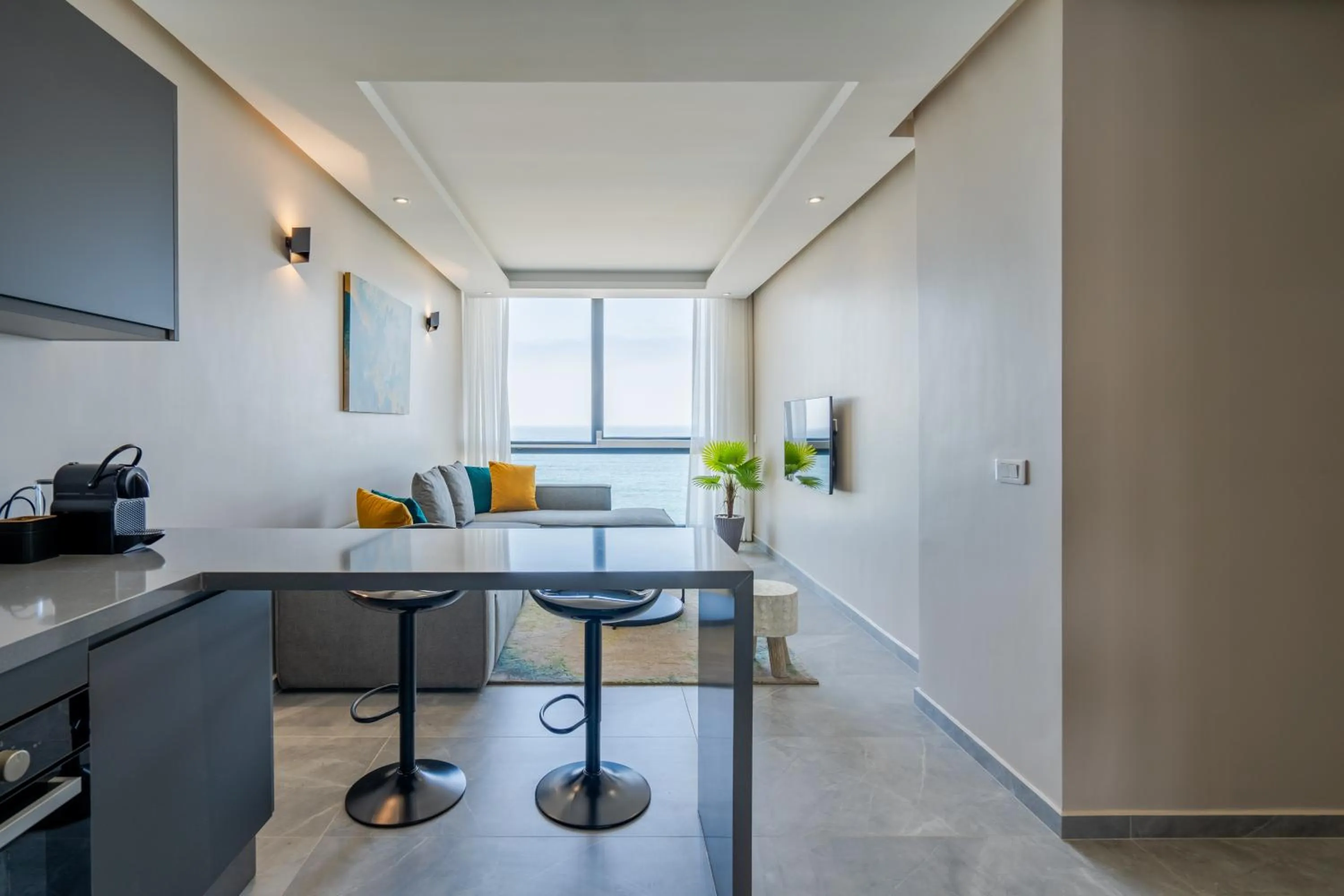 Living room in Atlantic View Appart'Hotel