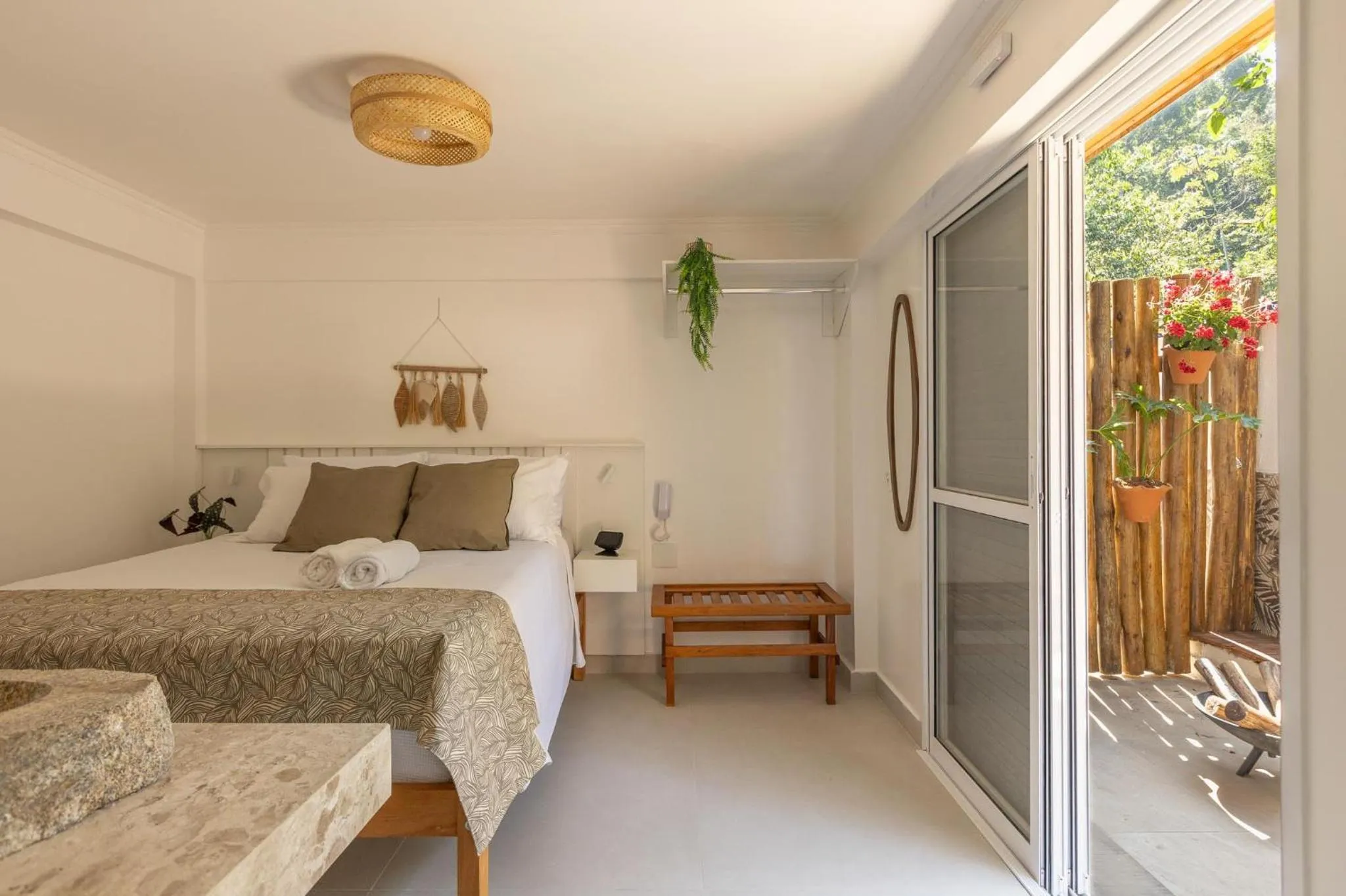 Bed in Pousada Paraíso Almada