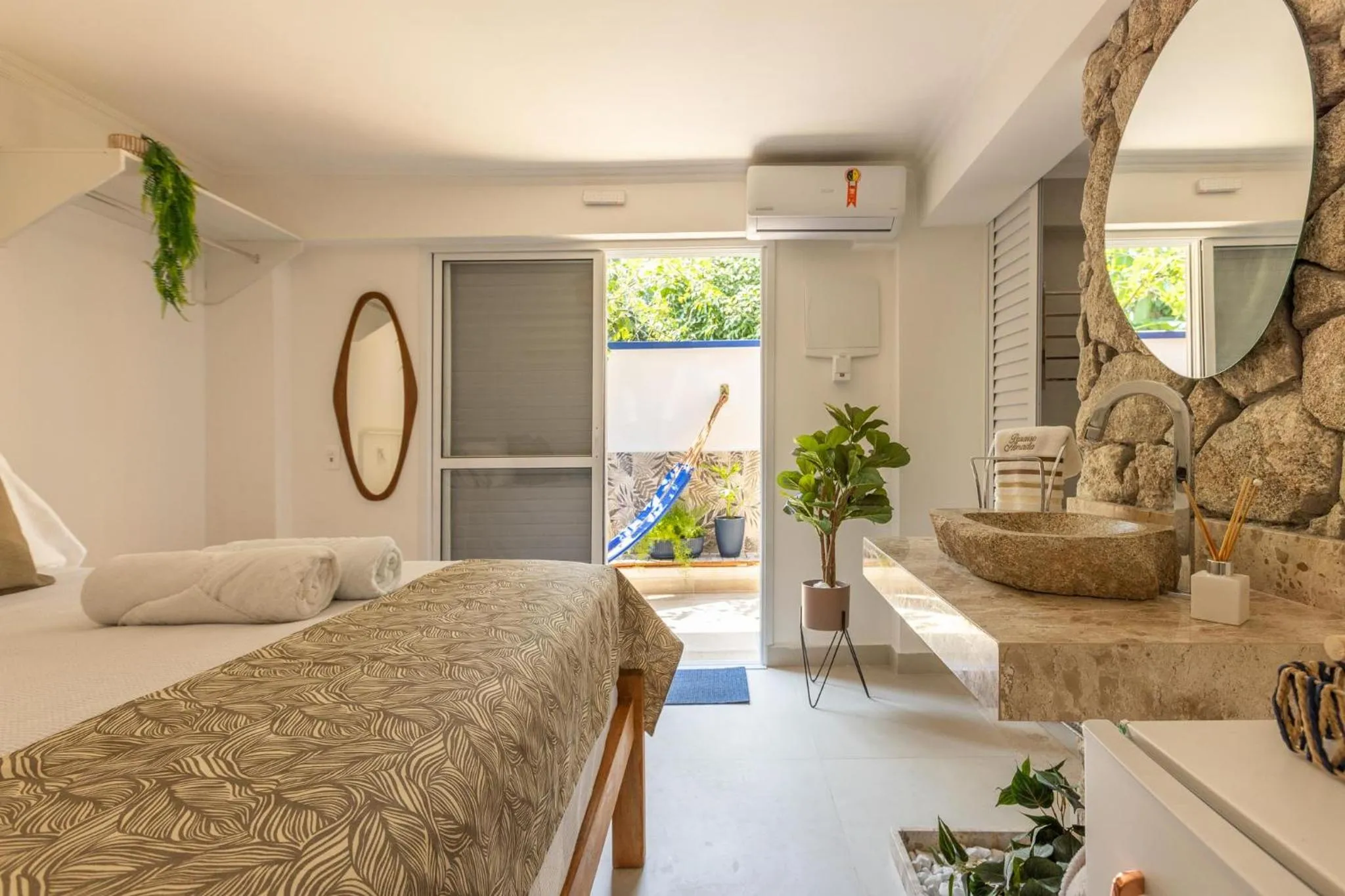 Bed in Pousada Paraíso Almada