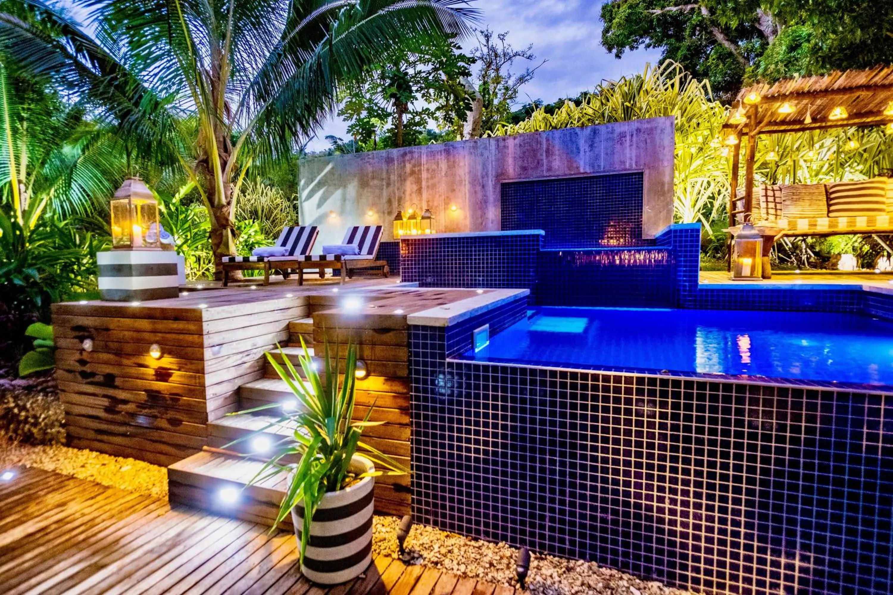 Pool view in Trees and Fishes Private Retreat