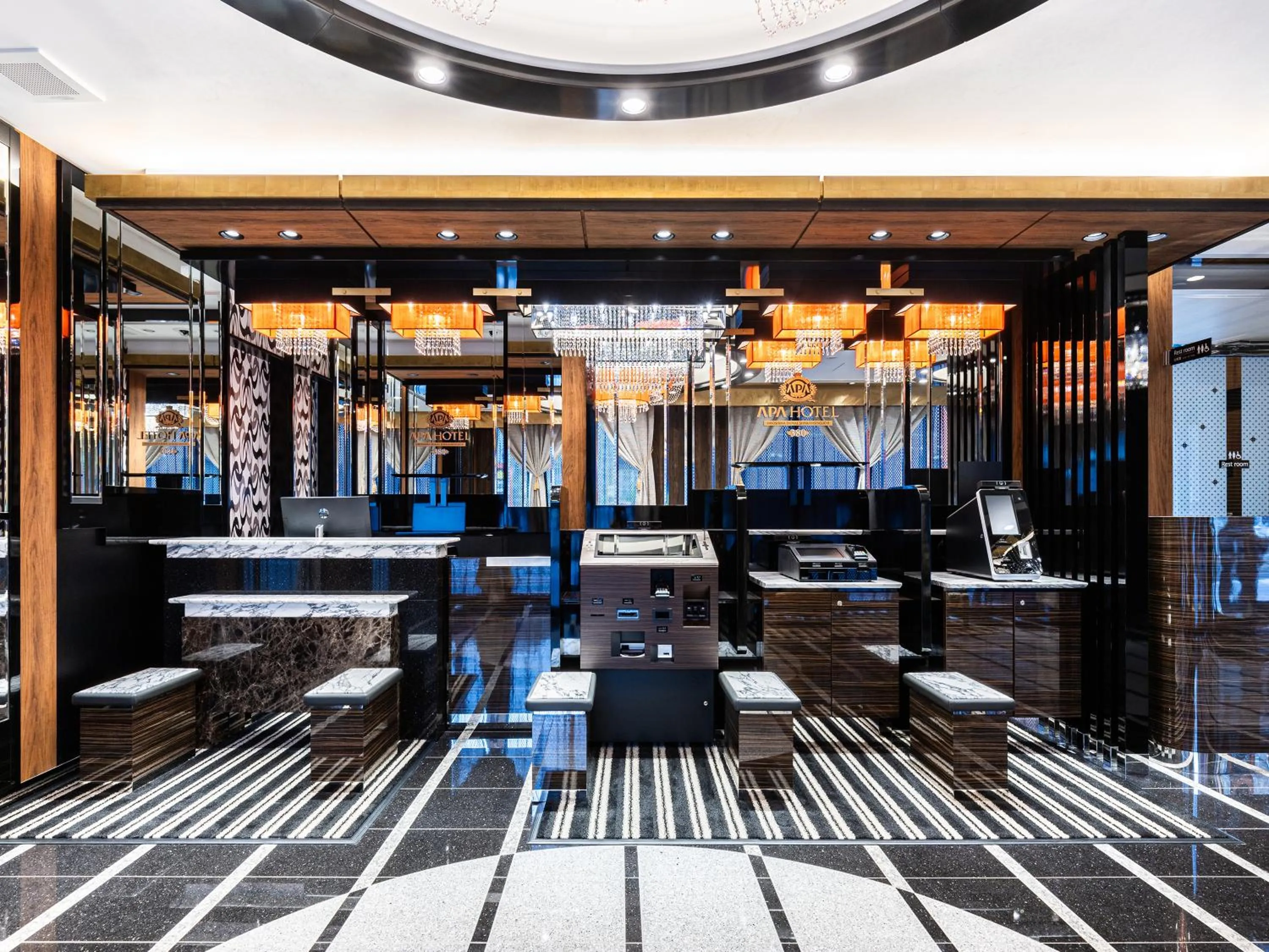 Lobby or reception in APA Hotel Hiroshima Ekimae Shinkansenguchi