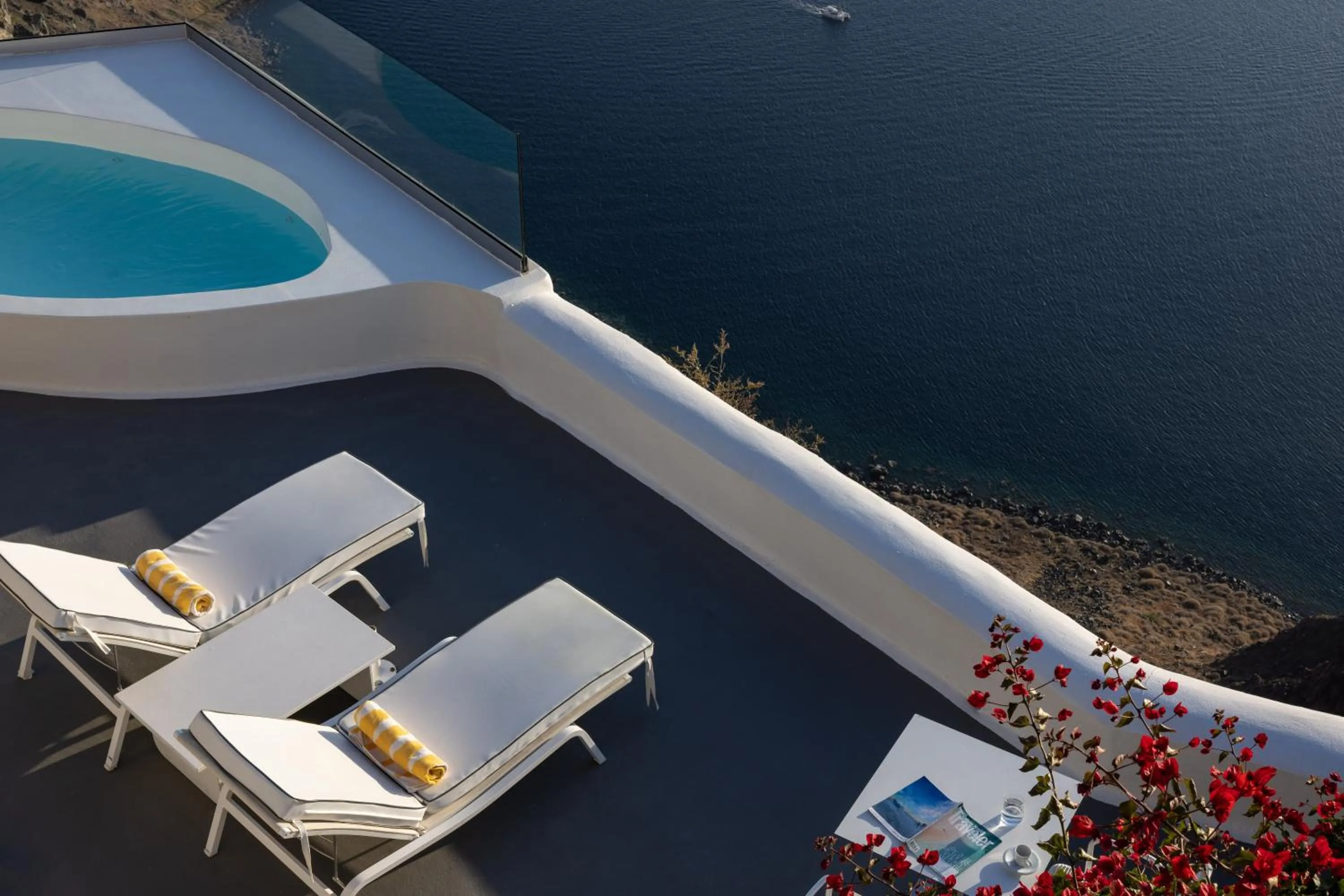 Swimming pool in Katikies Chromata Santorini - The Leading Hotels of the World