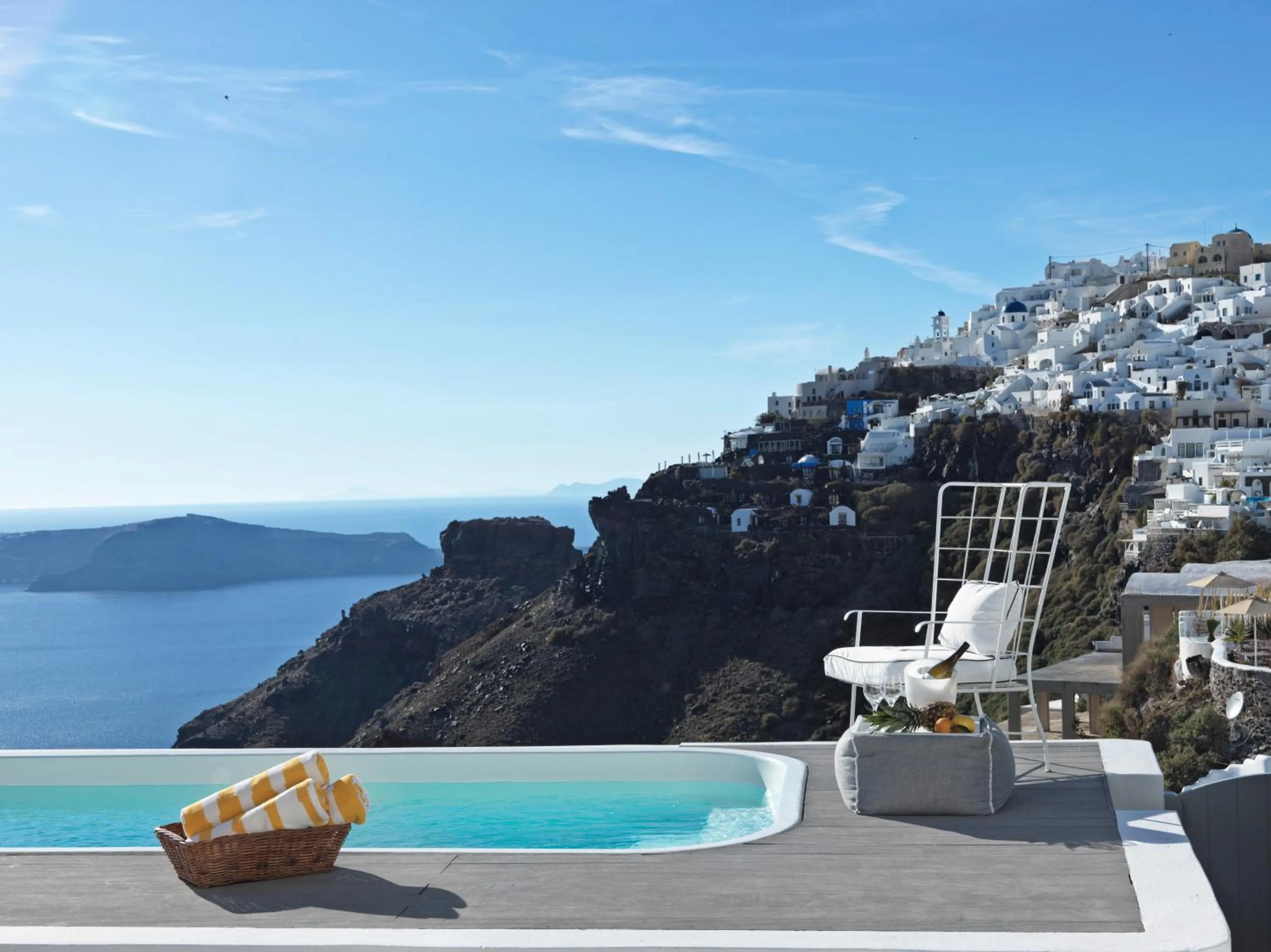 Balcony/Terrace in Katikies Chromata Santorini - The Leading Hotels of the World
